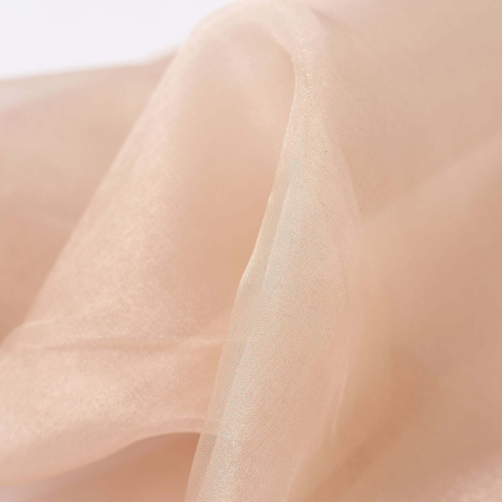 54x10yd Nude Solid Sheer Chiffon Fabric Bolt, DIY Voile Drapery Fabric