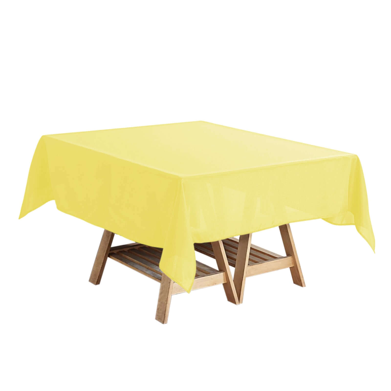 Polyester Square 54x54 Tablecloth Yellow - Wrinkle-Resistant & Durable Table Cover