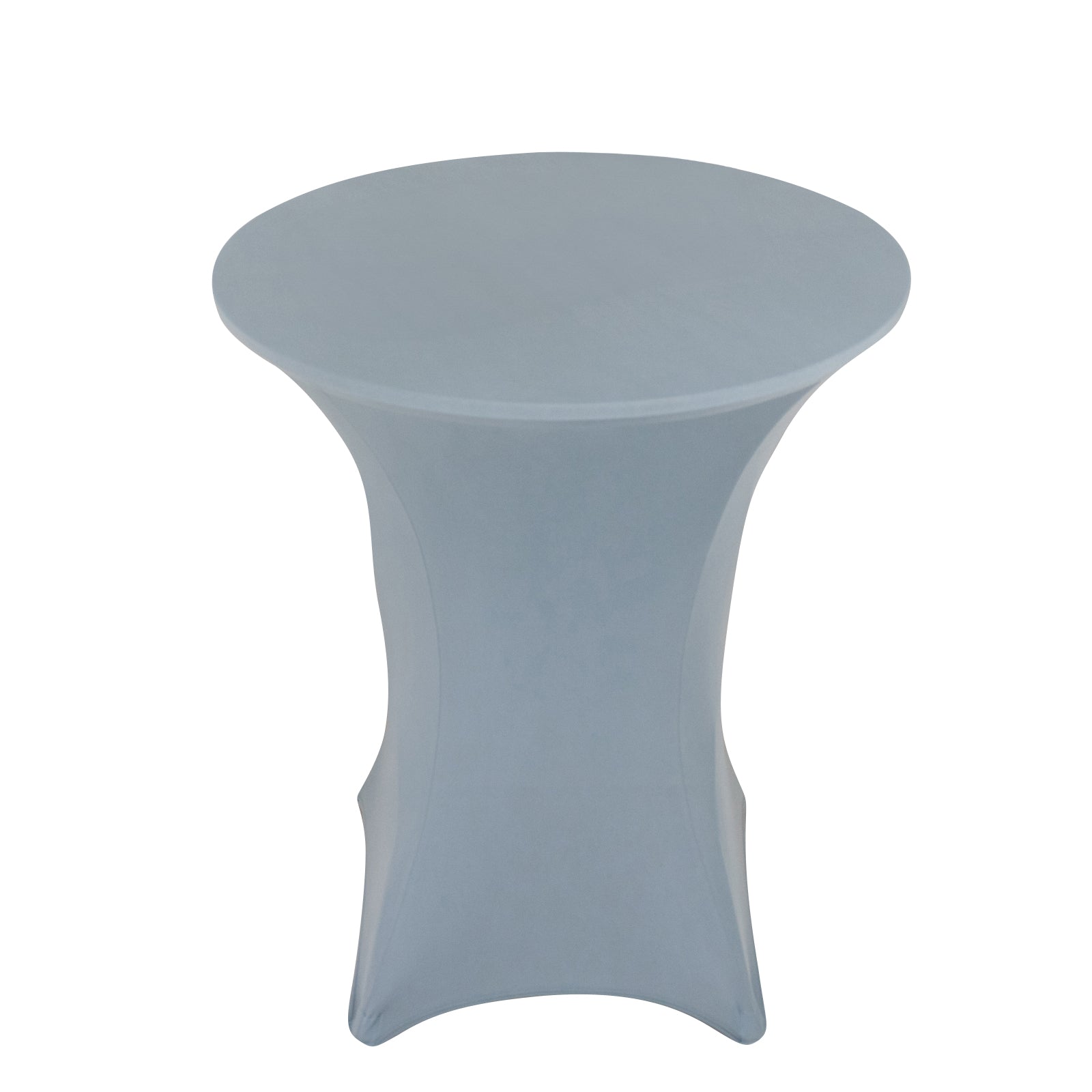 Spandex 33-36 Round Cocktail Table Cover Dusty Blue - Easy to Maintain Stretch Fitted Highboy Tablecloth