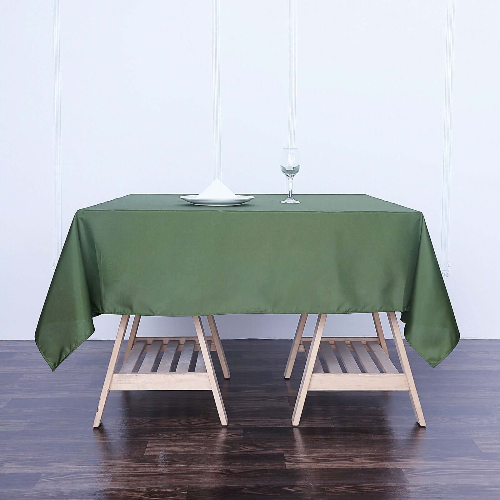 Polyester Square 70x70 Tablecloth Olive Green - Wrinkle-Resistant & Durable Table Cover