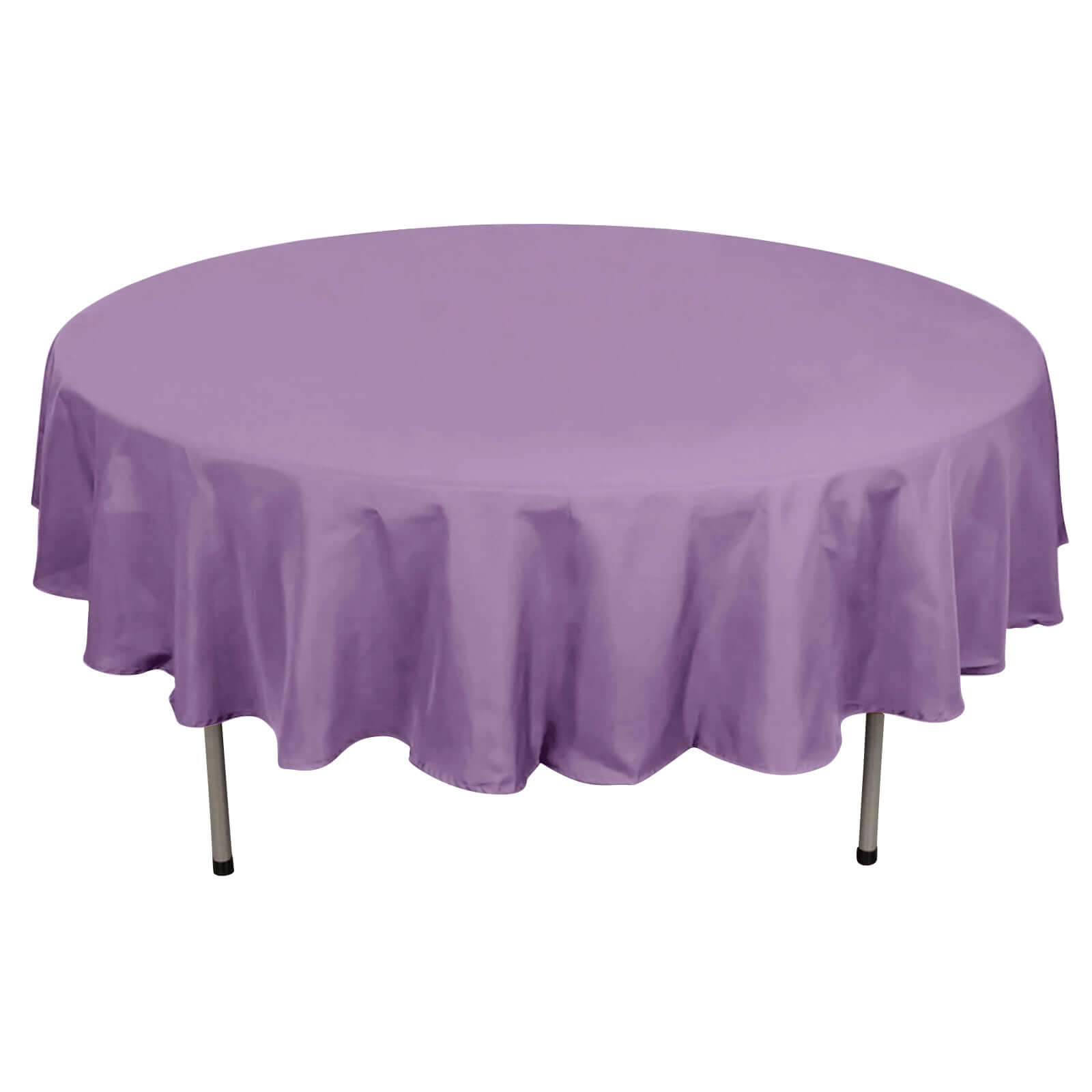 Polyester 90 Round Tablecloth Violet Amethyst - Stain & Wrinkle-Resistant Table Cover