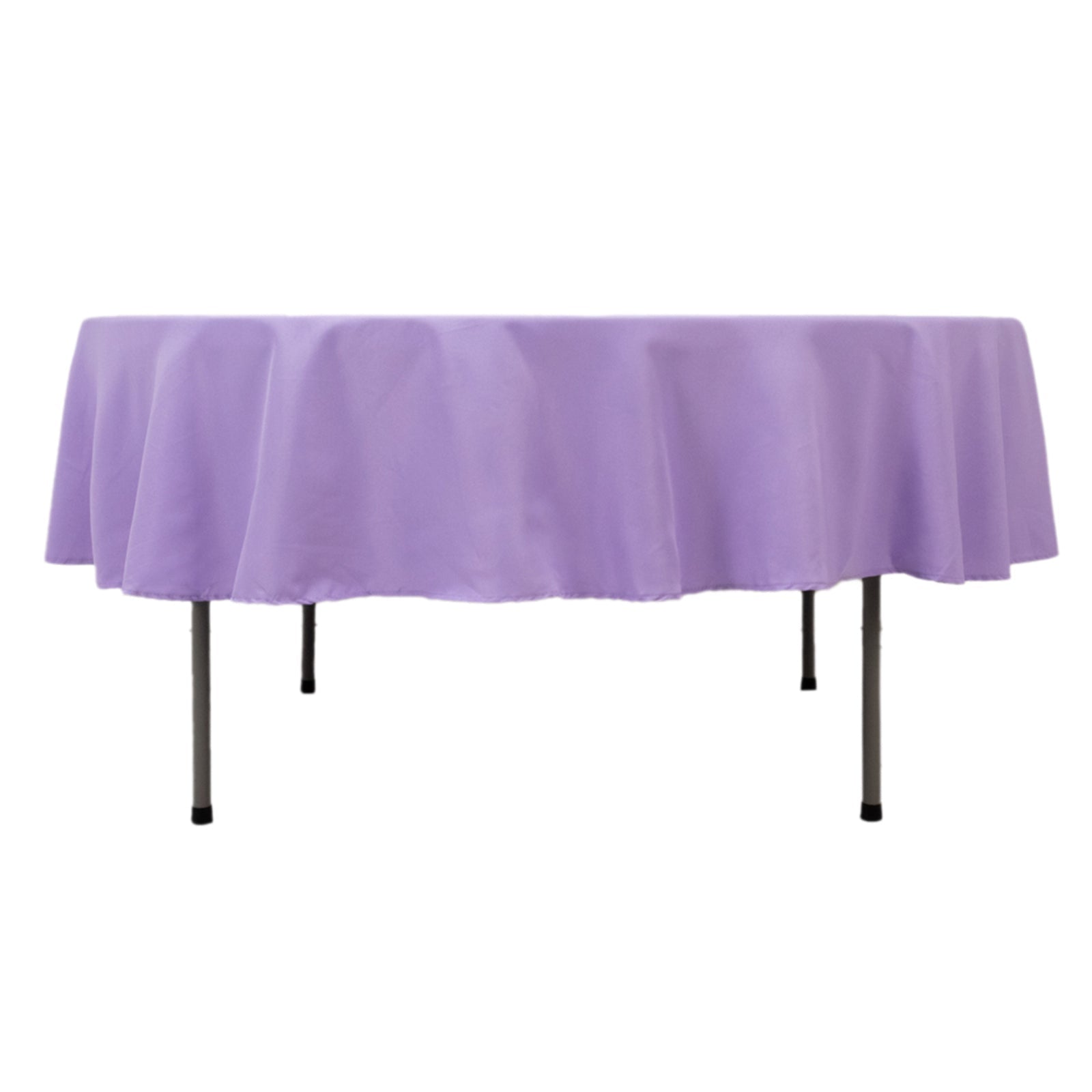Premium Polyester 90 Round Tablecloth Lavender Lilac - Stain and Wrinkle-Resistant Design with 220GSM Thickness Table Cover