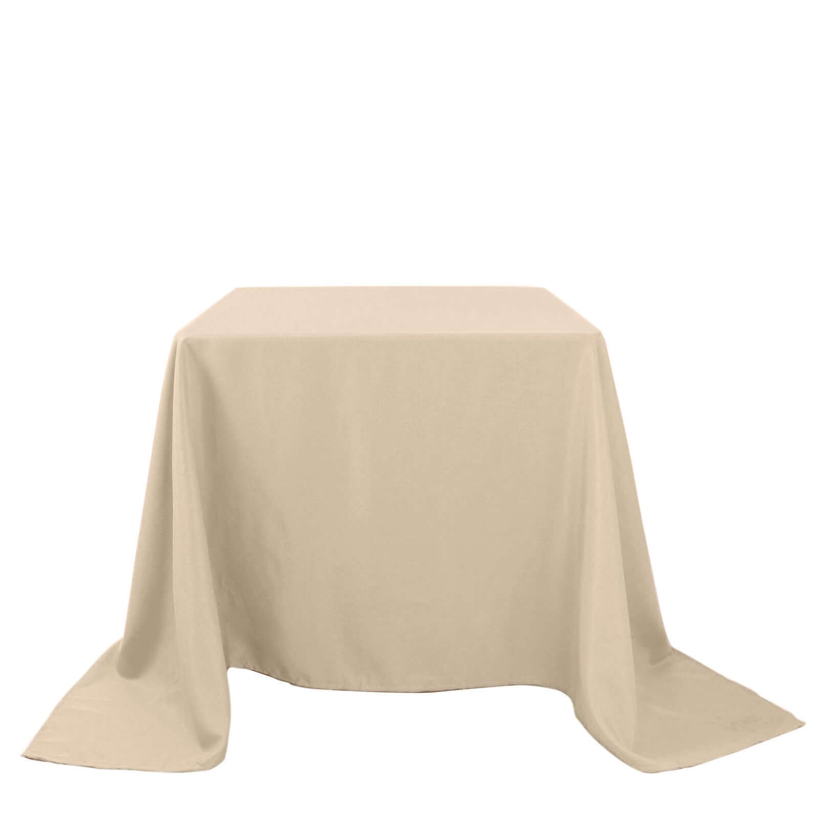 Polyester Square 90x90 Tablecloth Nude - Wrinkle-Resistant & Durable Table Cover