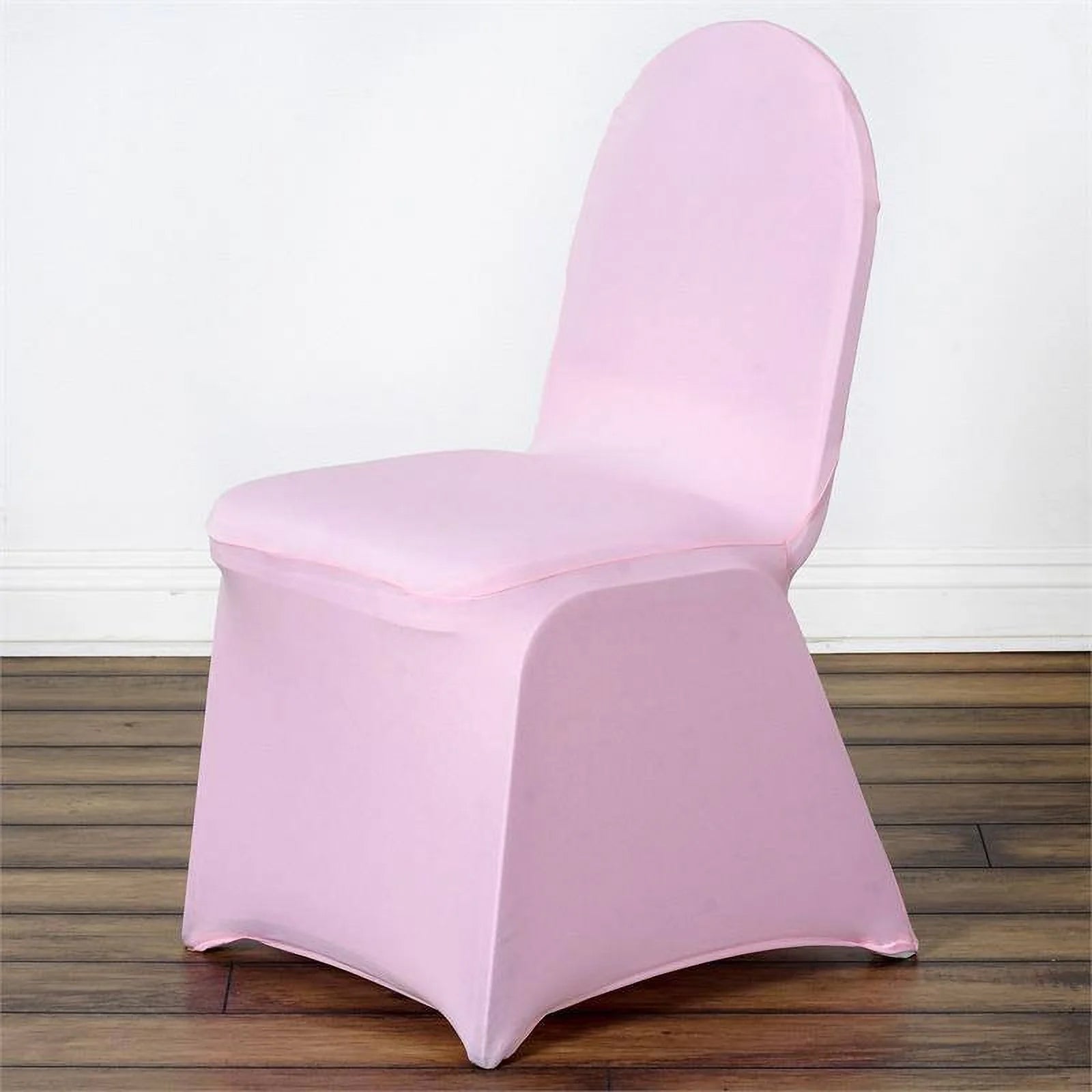 10 Pack Spandex Chair Covers for Banquet Chairs Pink - Durable Reusable Stretch Slip-On Covers