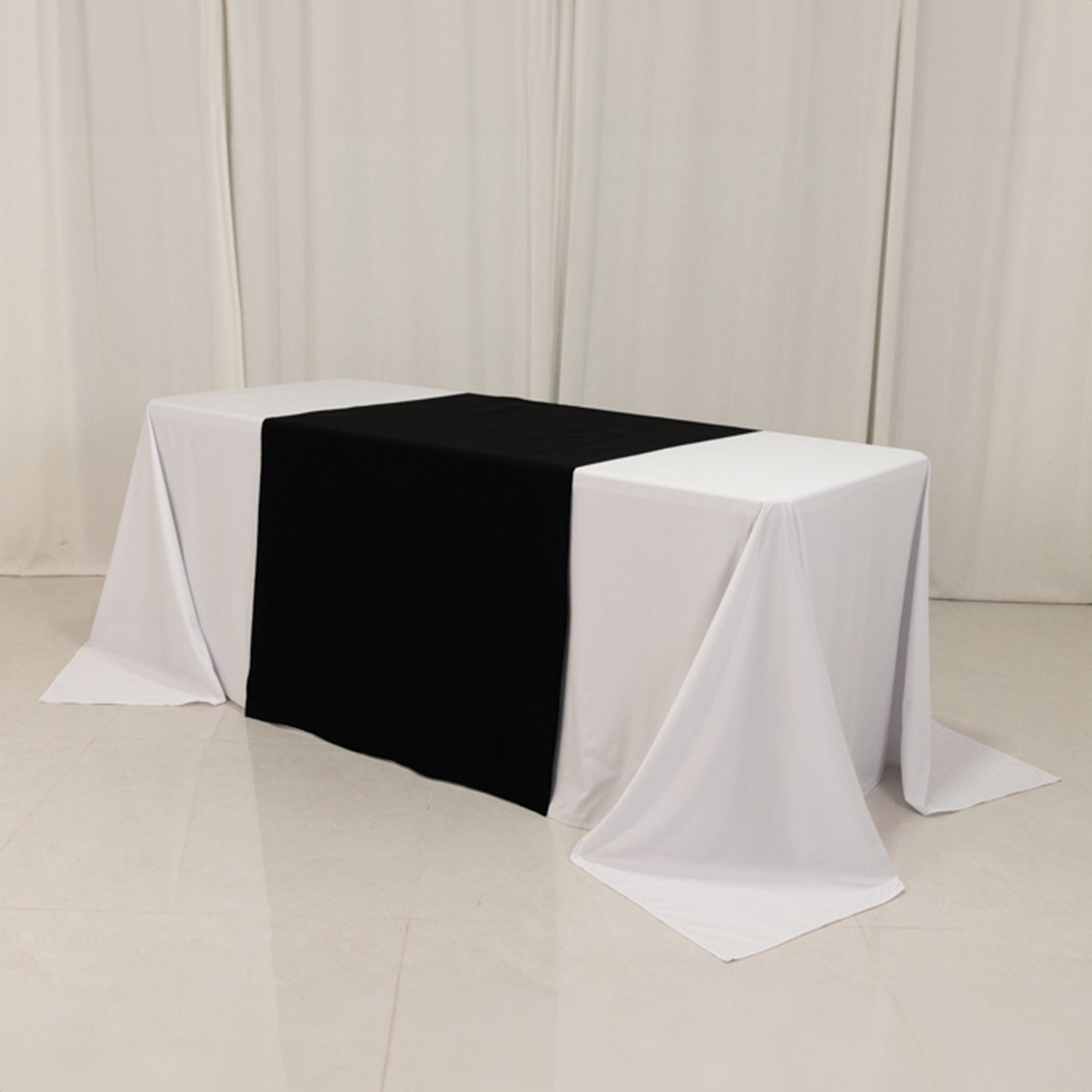 Wide Premium Polyester 36x72 Table Runner Black - Sublimation Printable Banner