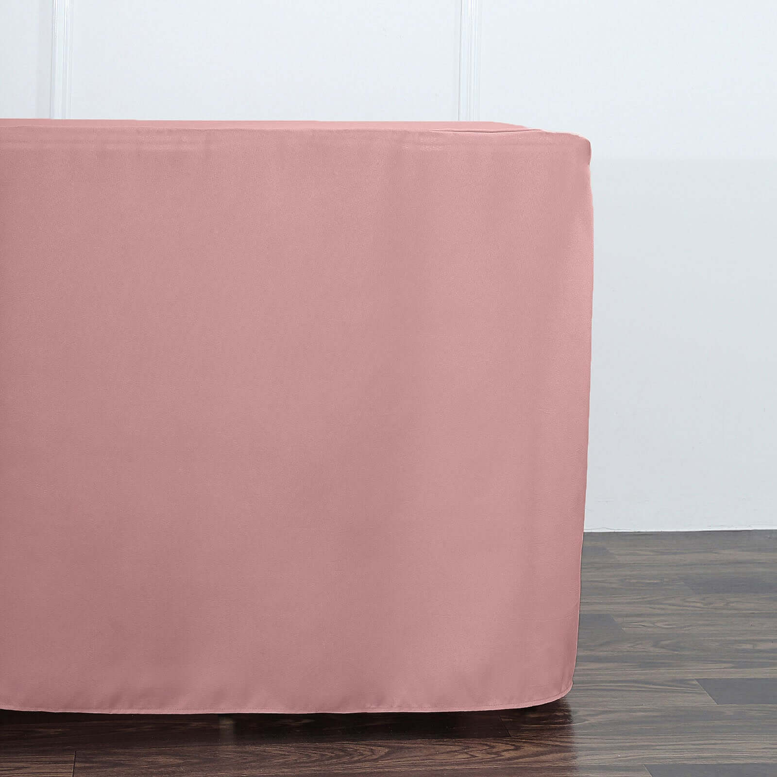 Fitted Polyester 72x30 Rectangle Tablecloth Dusty Rose - Durable Table Cover