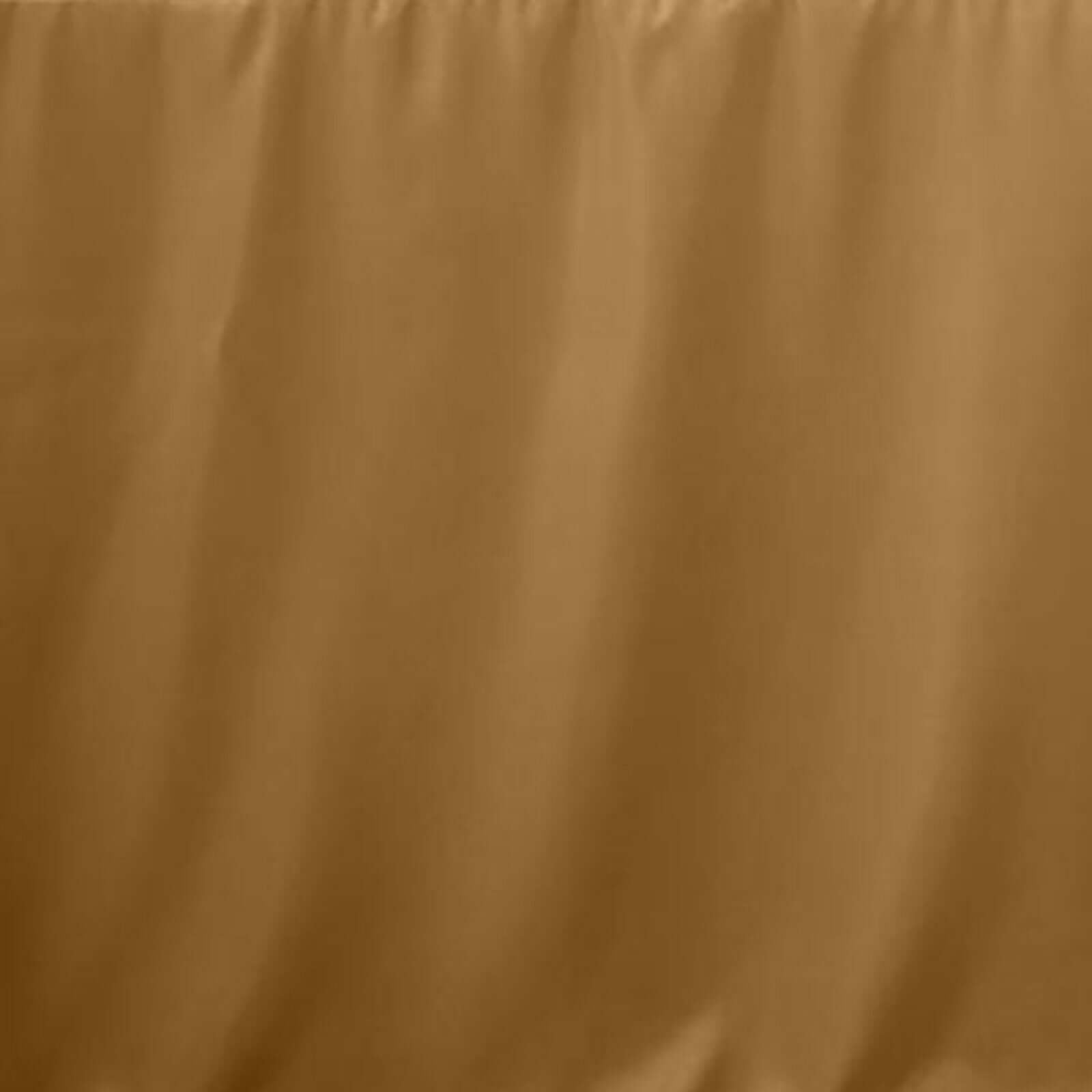 Fitted Polyester 72x30 Rectangle Tablecloth Gold - Sleek and Durable for Events