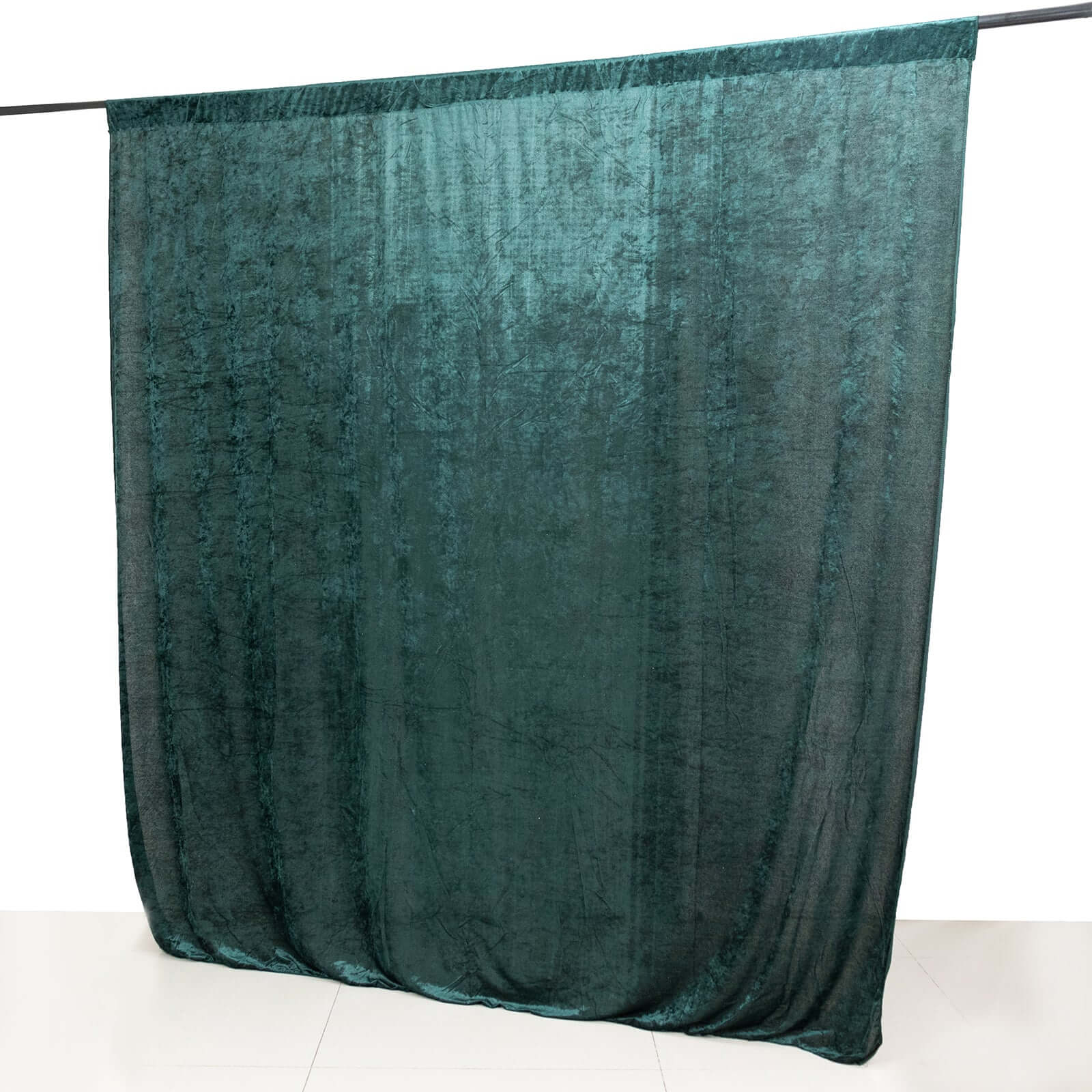 8ftx8ft Hunter Emerald Green Premium Smooth Velvet Event Curtain Drapes, Privacy Backdrop Event Panel with Rod Pocket