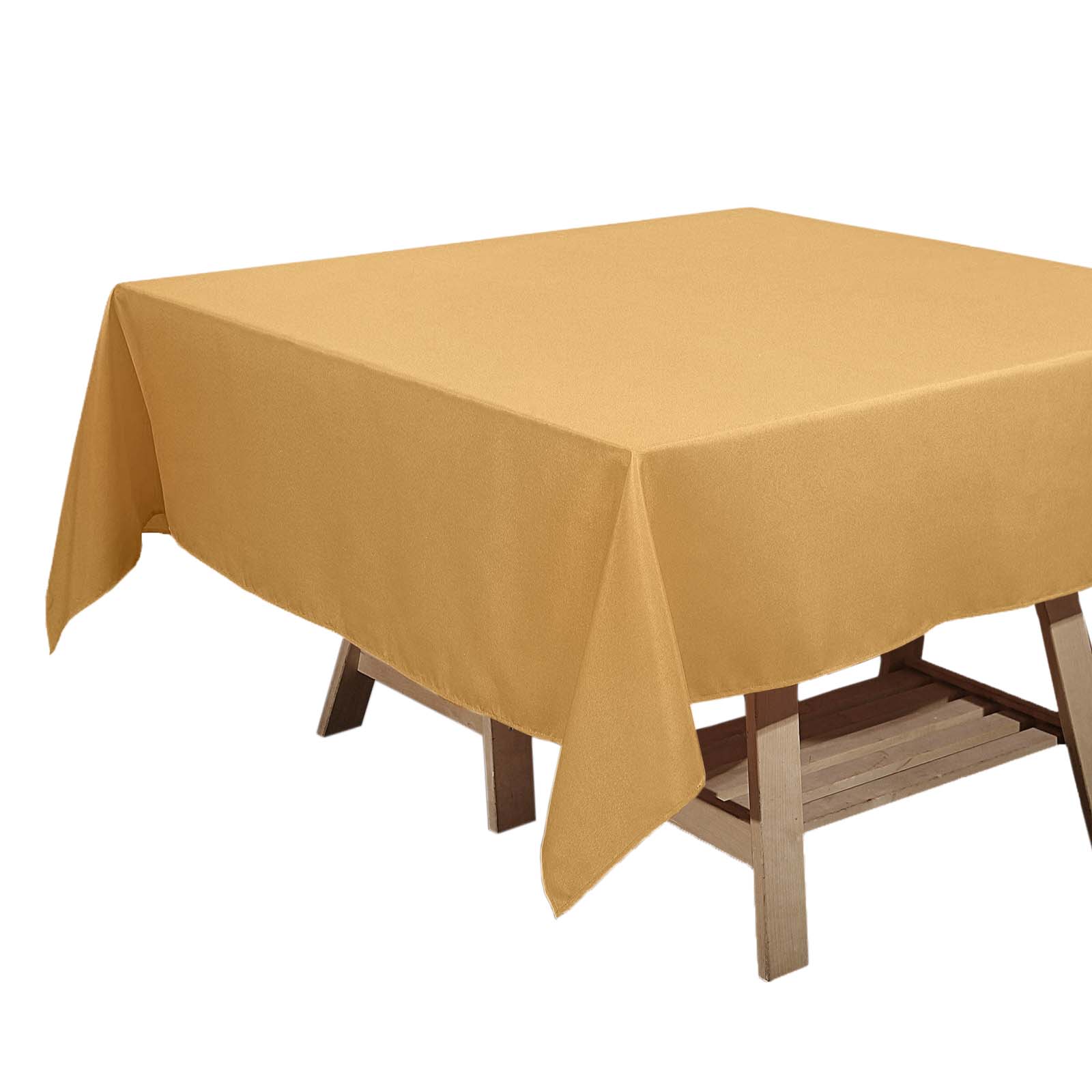 Polyester Square 70x70 Tablecloth Gold - Wrinkle-Resistant & Durable Table Cover