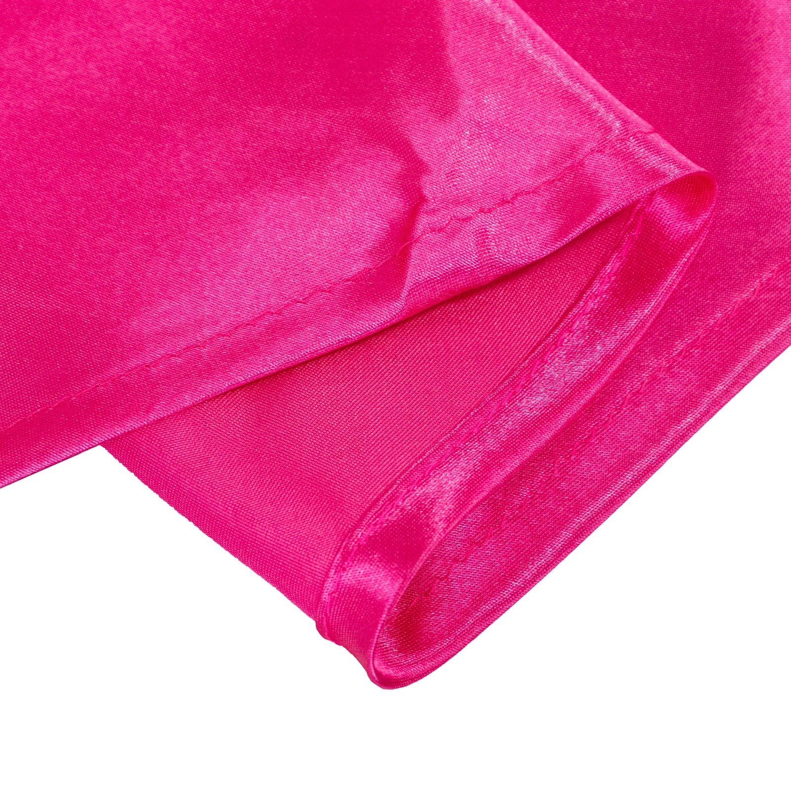 Satin 132 Round Tablecloth Fuchsia - Stylish Seamless Table Cover