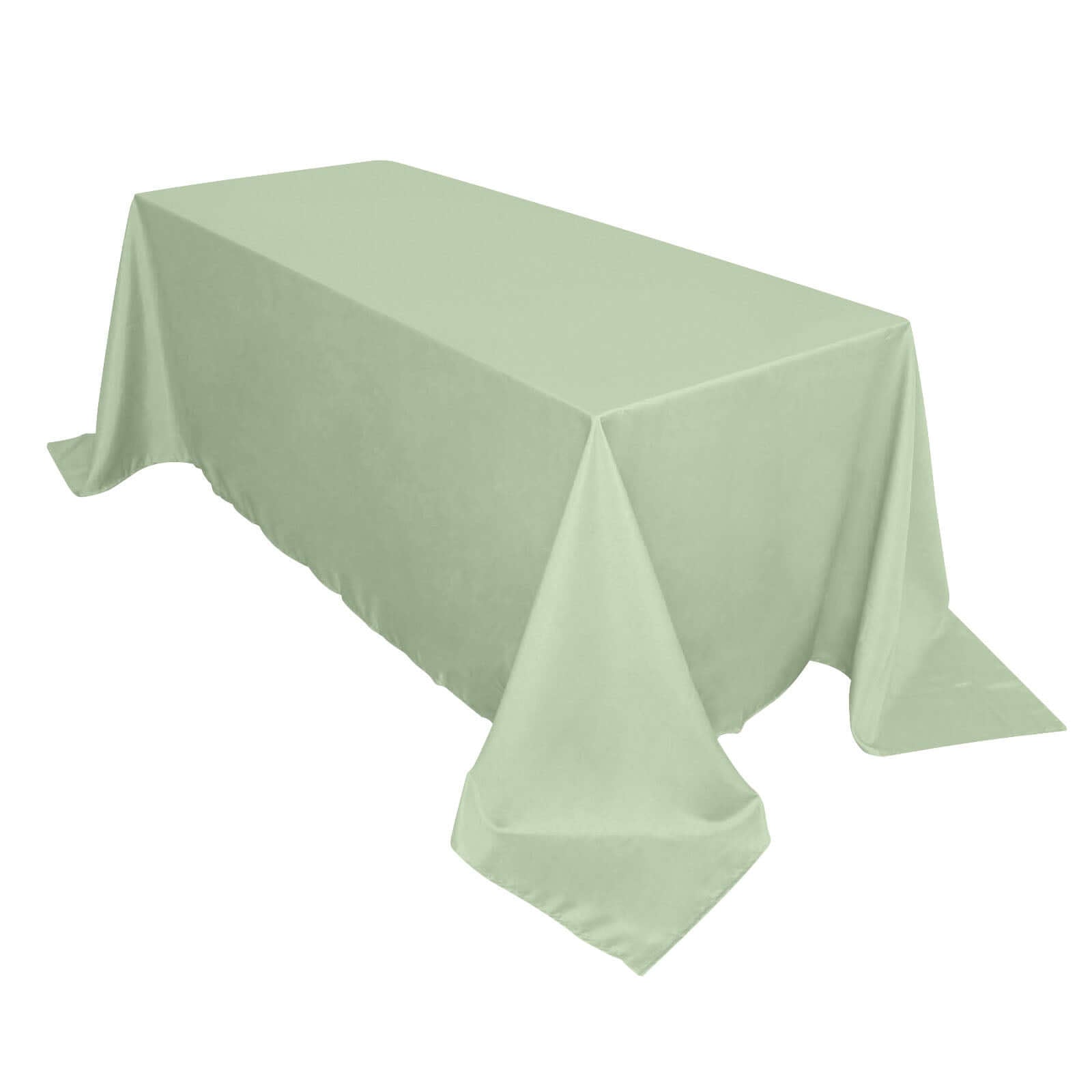 Polyester 90x132 Rectangle Tablecloth Sage Green - Seamless Wrinkle-Resistant Table Cover