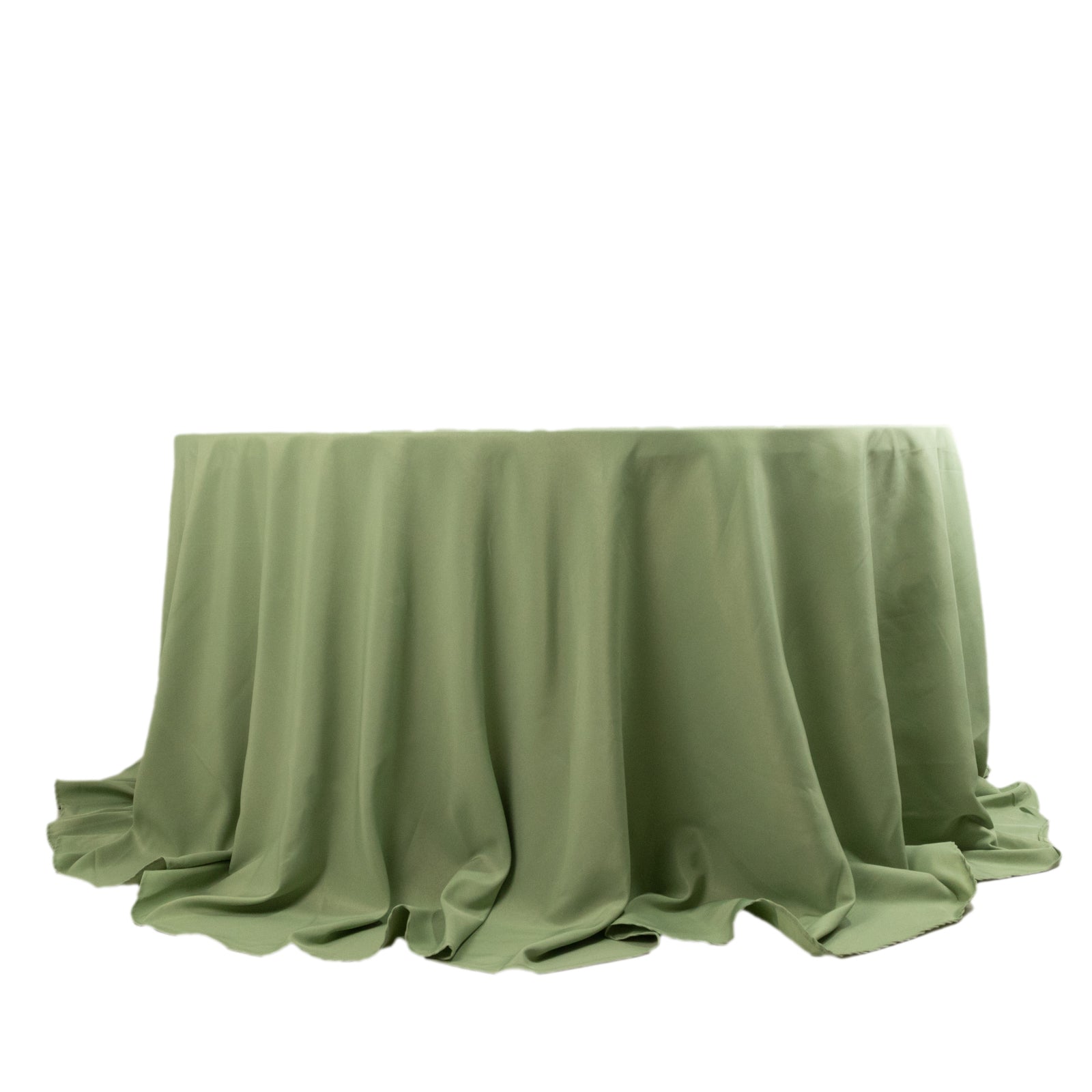 Premium Polyester 132 Round Tablecloth Sage Green - Seamless 220GSM Wrinkle-Resistant Table Cover