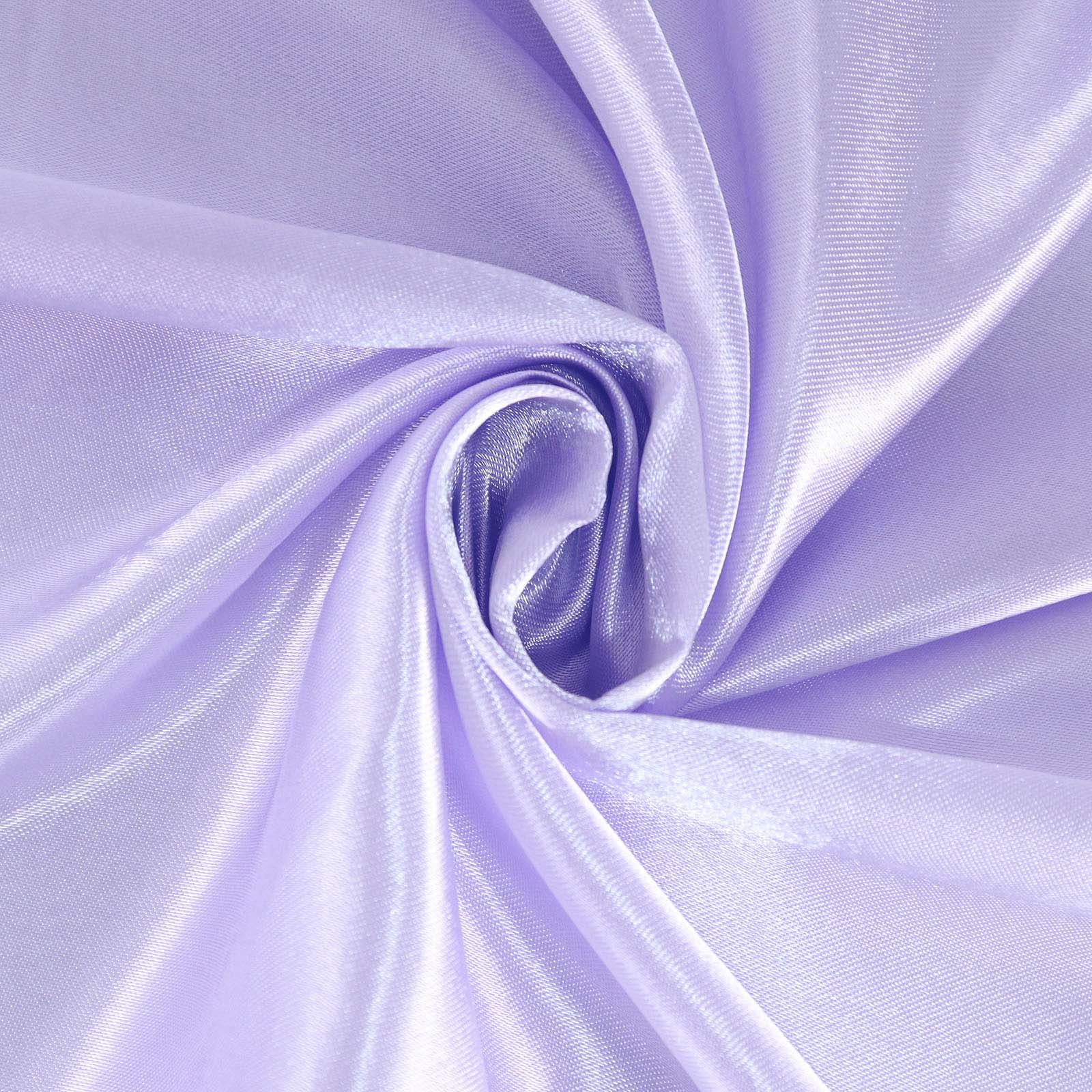 Satin 120 Round Tablecloth Lavender Lilac - Stylish Seamless Table Cover