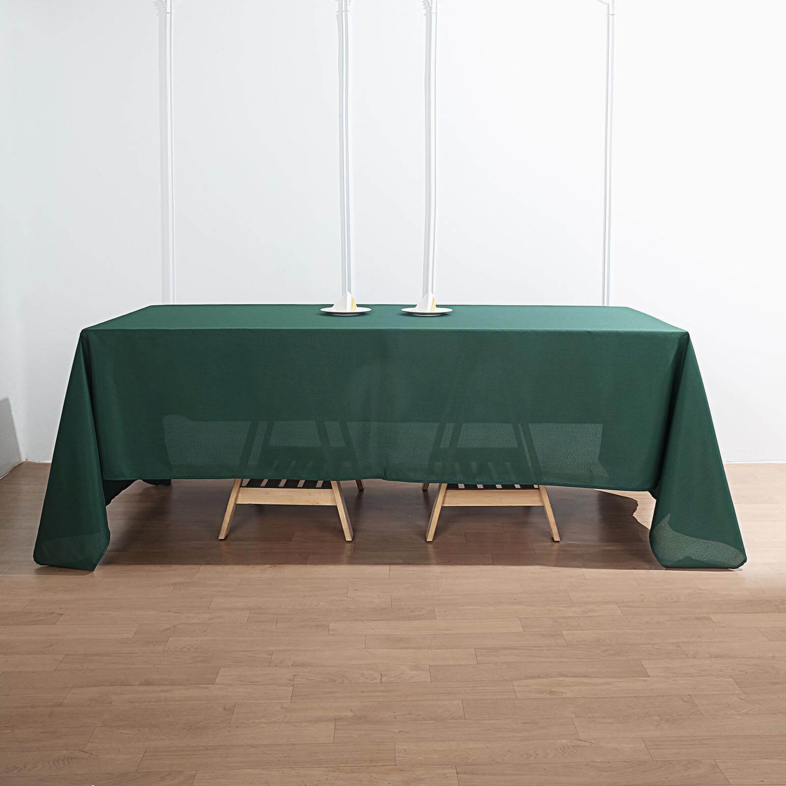 Polyester 72x120 Rectangle Tablecloth Hunter Emerald Green - Durable and Stylish Table Cover