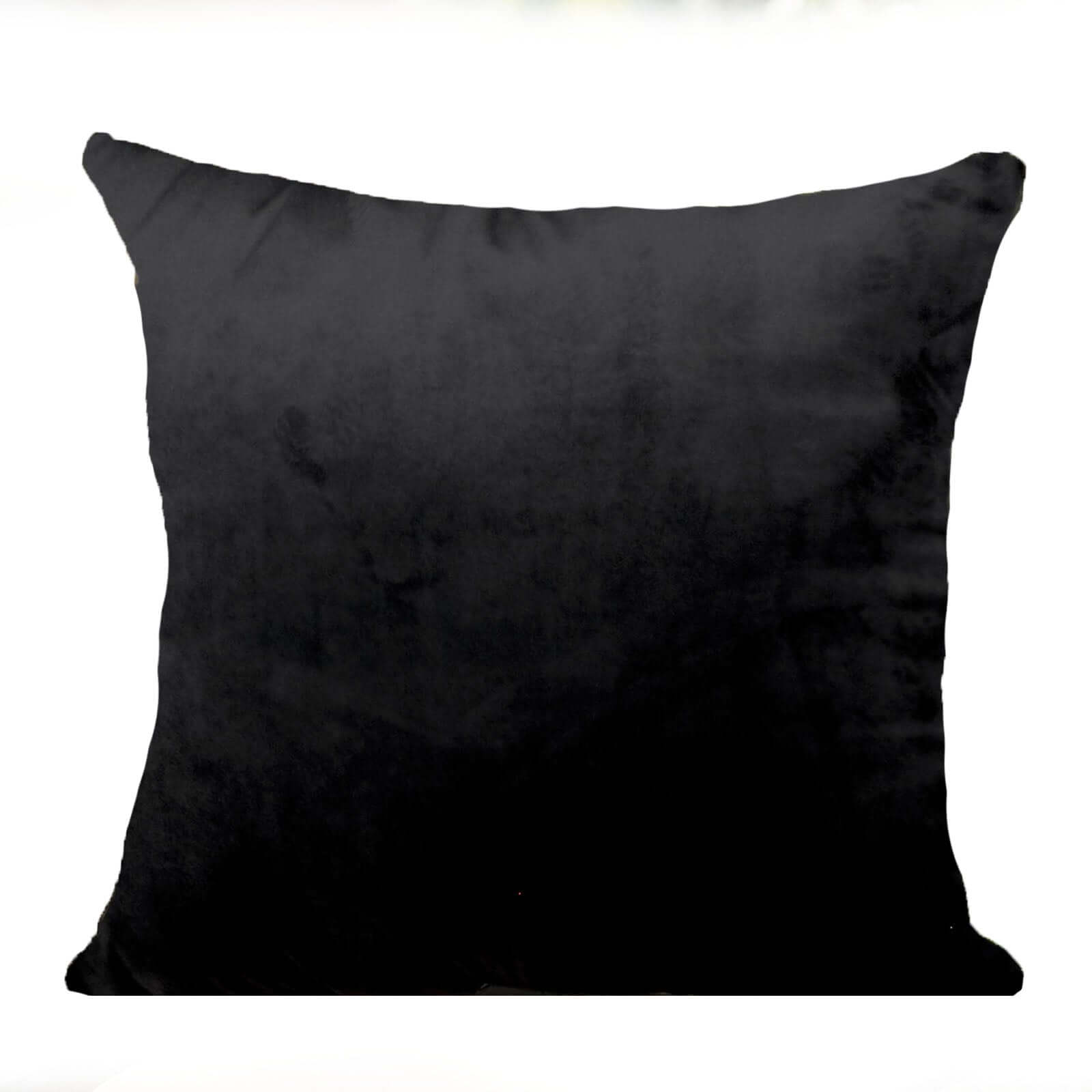 2 Pack 18 Black Soft Velvet Square Throw Pillow Cover