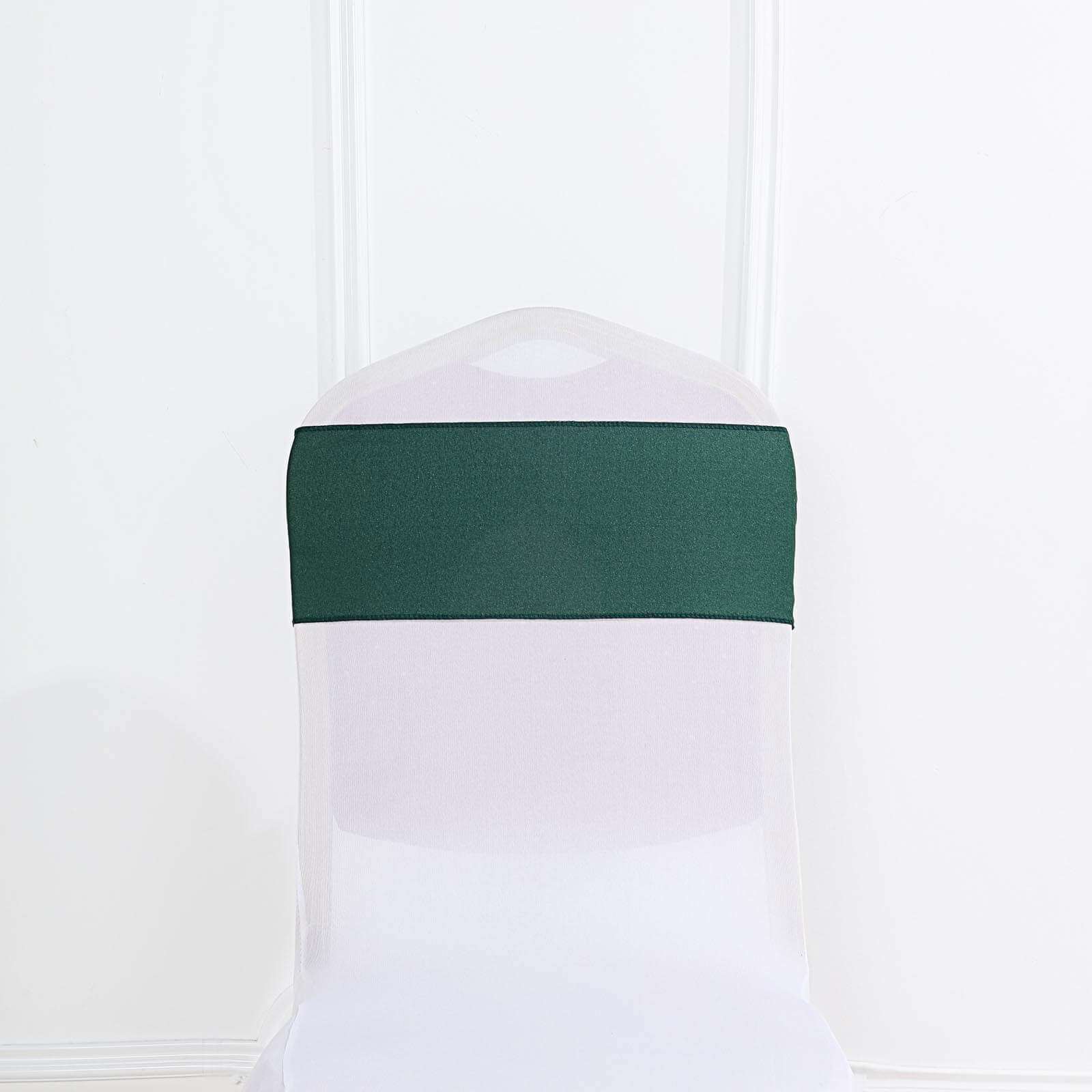 5 Pack Polyester Chair Sashes Hunter Emerald Green 6x108