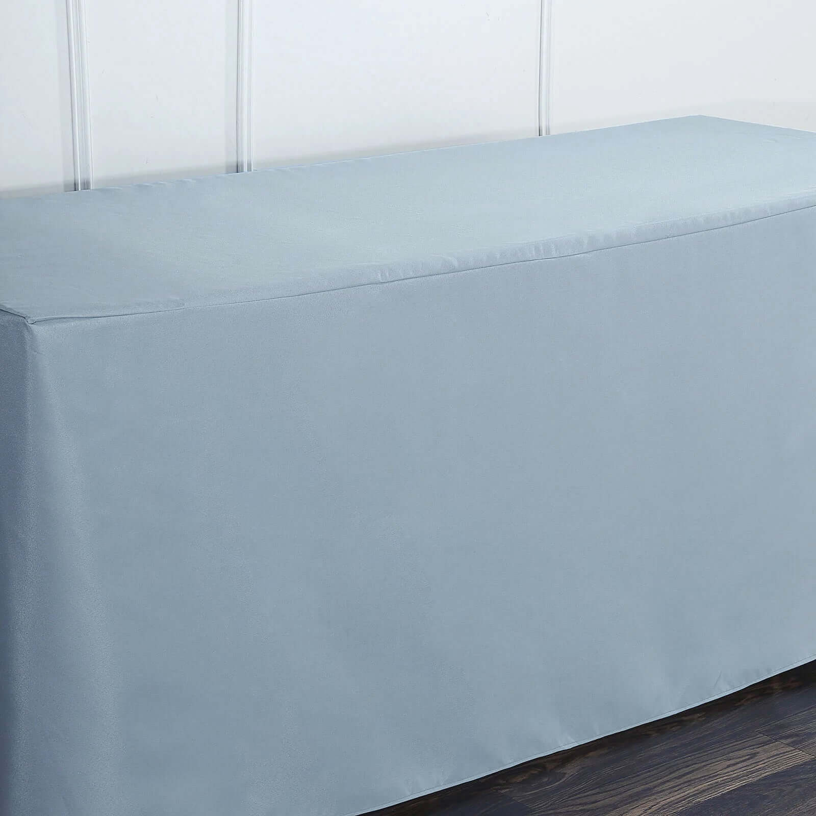 Fitted Polyester 72x30 Rectangle Tablecloth Dusty Blue - Durable Table Cover