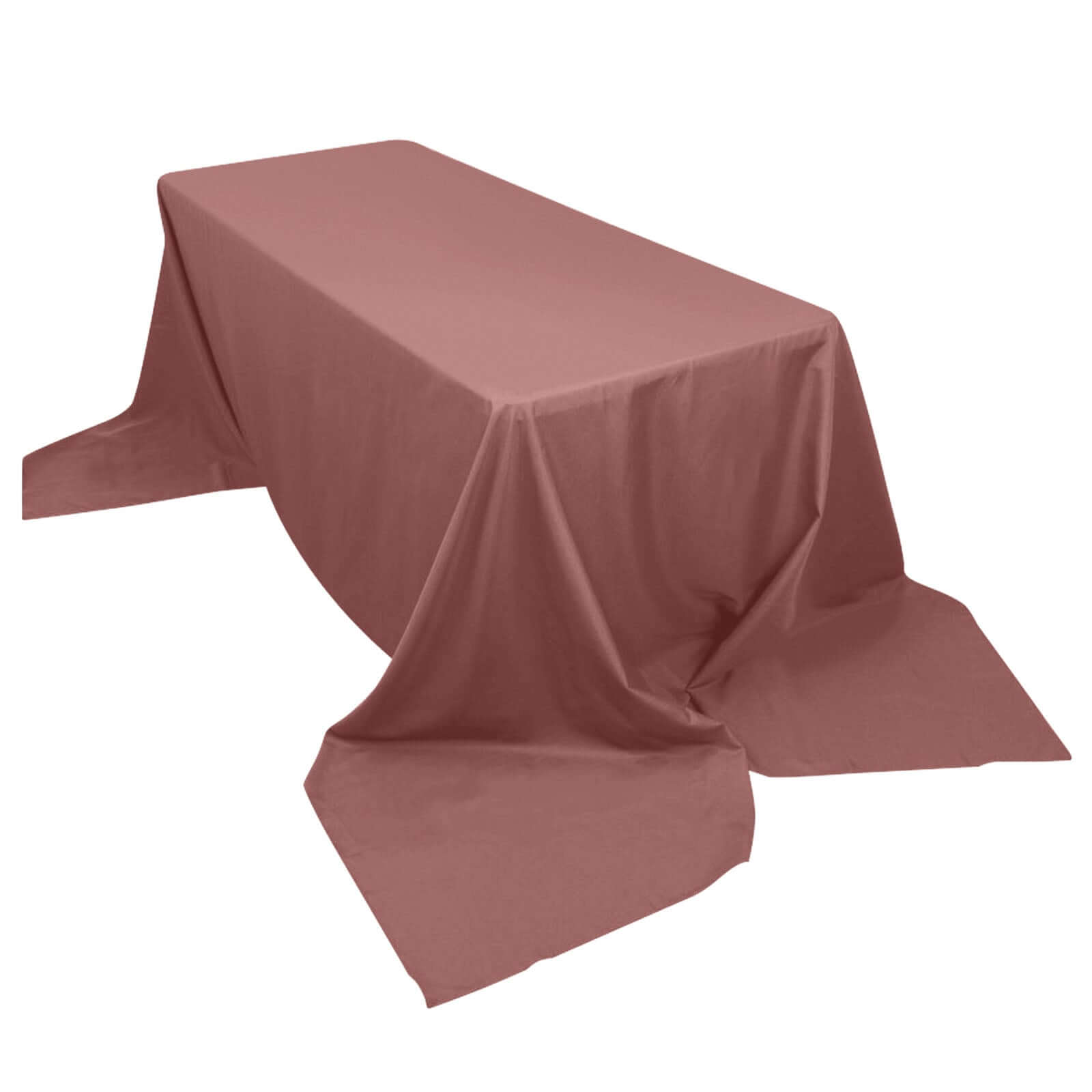 Polyester 90x156 Rectangle Tablecloth Cinnamon Rose - Seamless Wrinkle-Resistant Table Cover