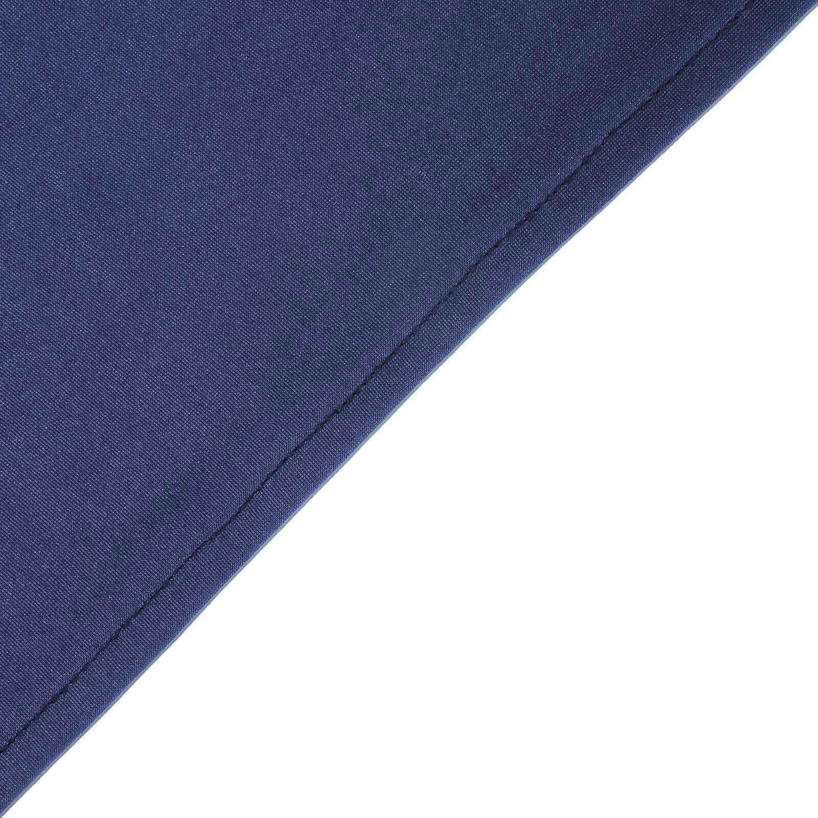 Stretch Spandex 96x30 Rectangle Table Cover Navy Blue - Durable Form-Fitting Tablecloth