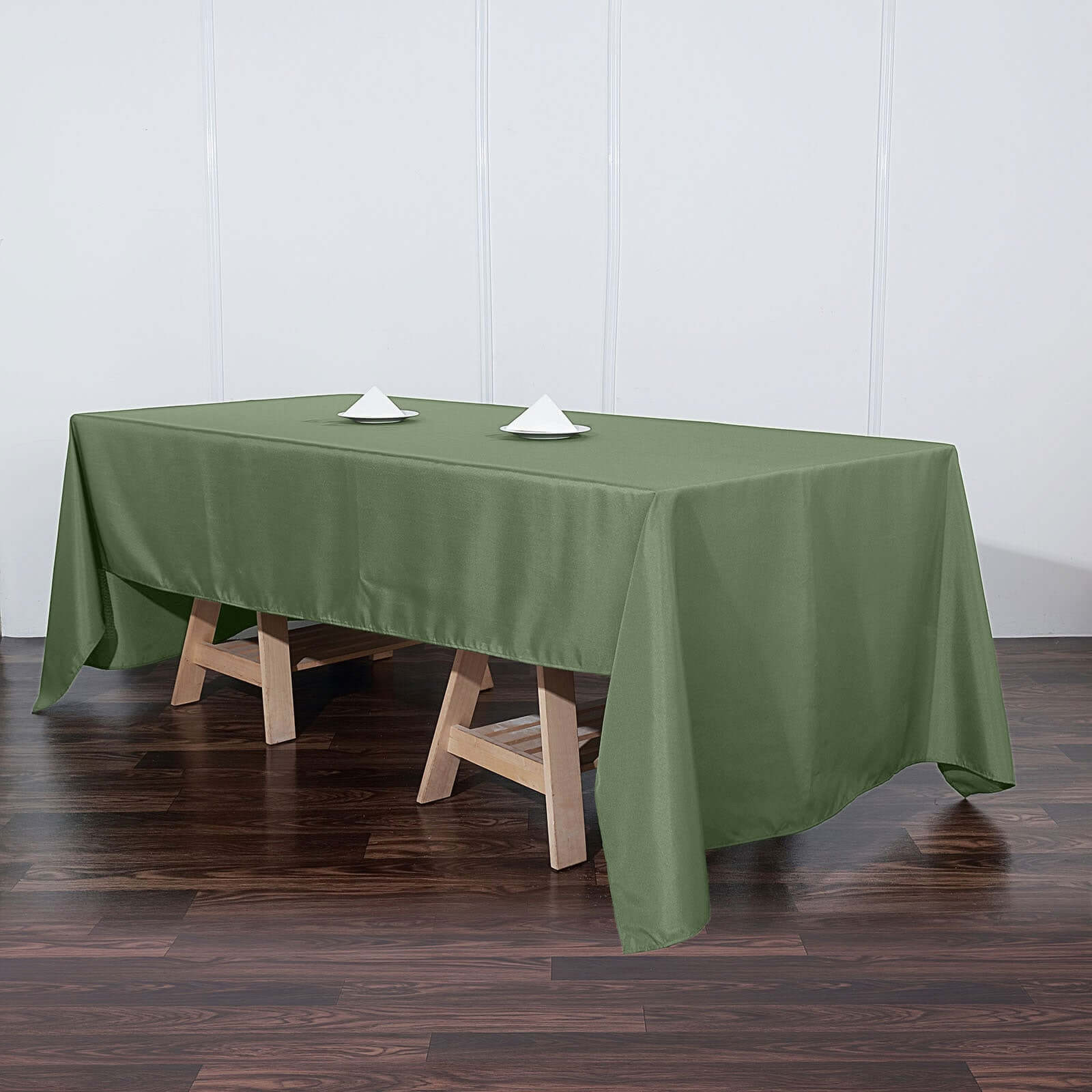 Polyester 60x126 Rectangle Tablecloth Olive Green - Wrinkle-Resistant Table Cover