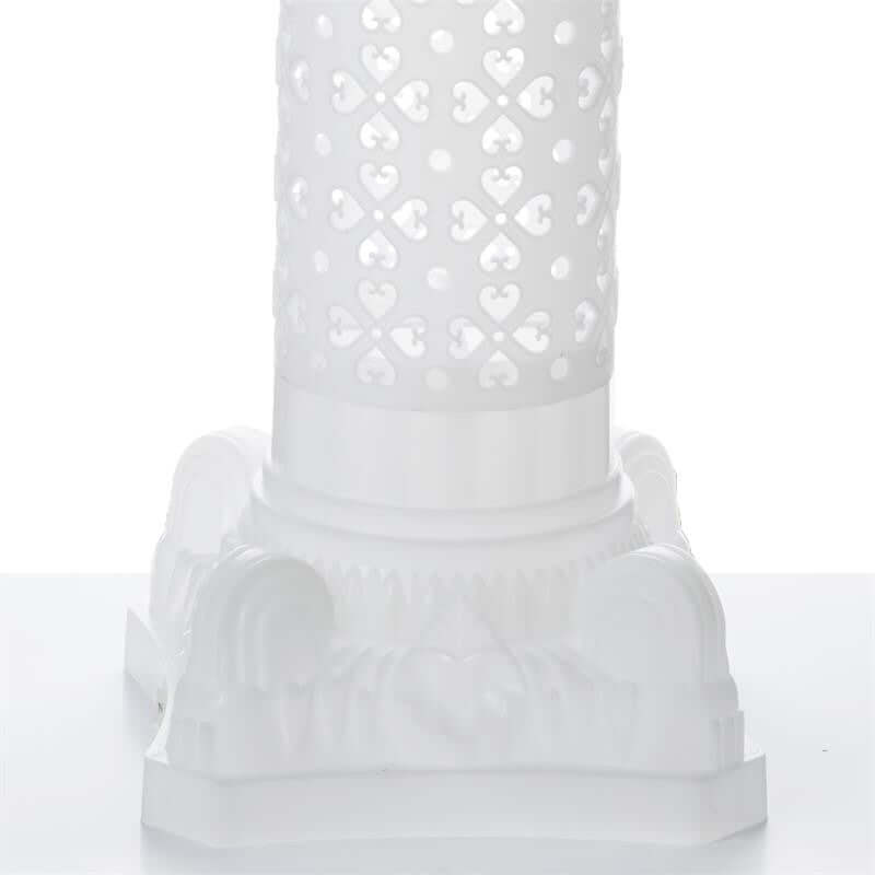 4 Pack 42 White Height Adjustable Artistic Venetian Roman Wedding Inspired Pedestal Column Plant Stand - PVC