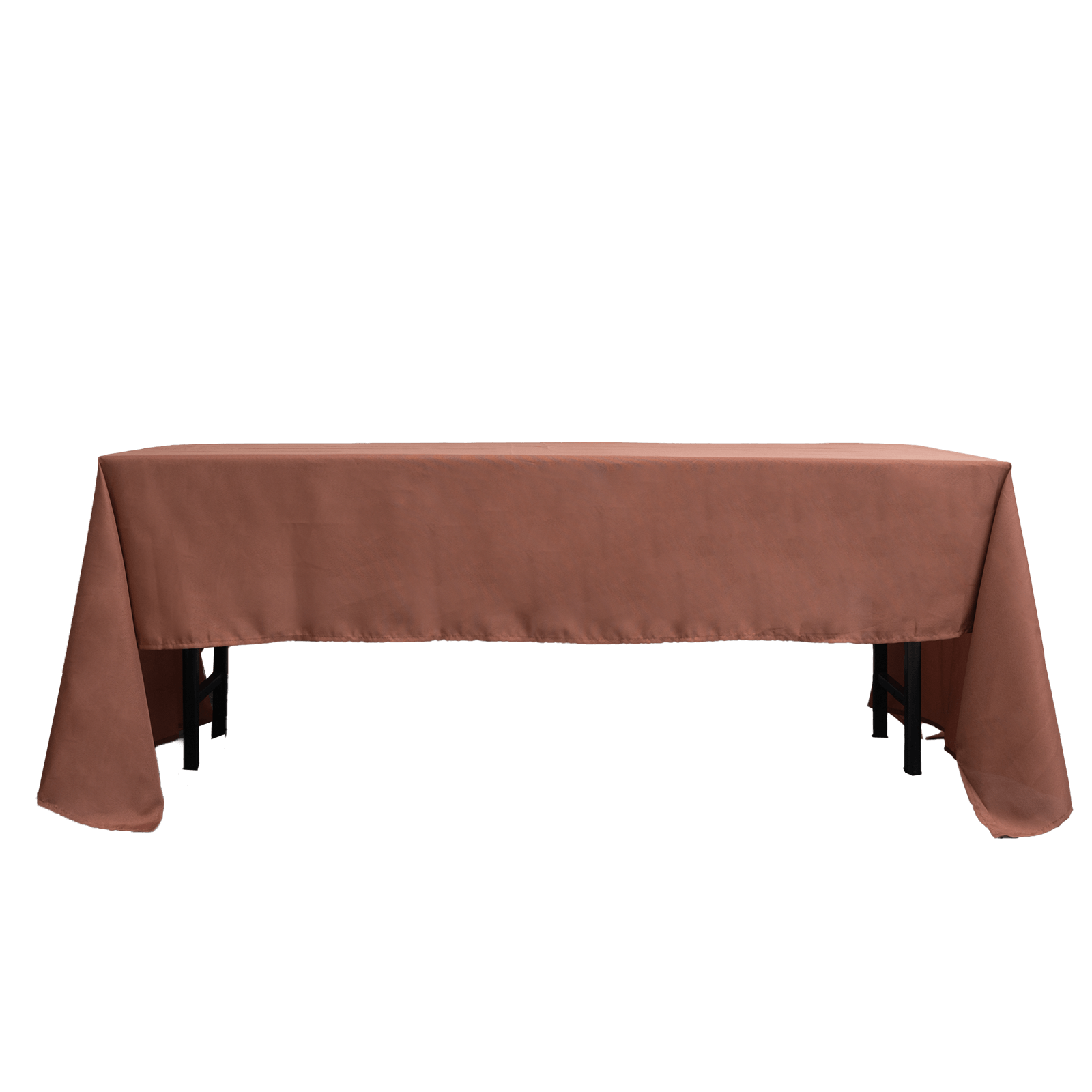 Polyester 60x126 Rectangle Tablecloth Terracotta (Rust) - Wrinkle-Resistant Table Cover