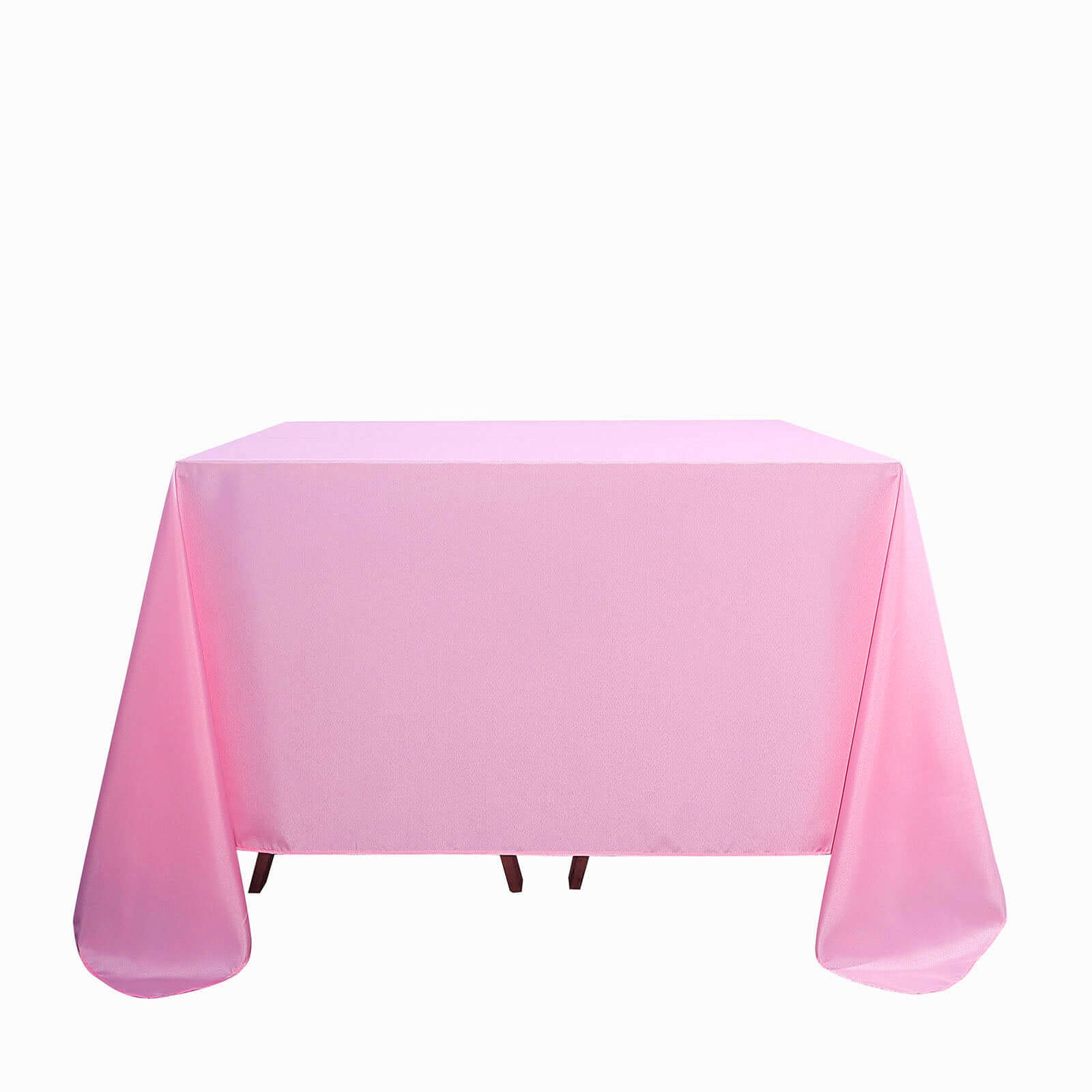 Polyester Square 90x90 Tablecloth Pink - Wrinkle-Resistant & Durable Table Cover