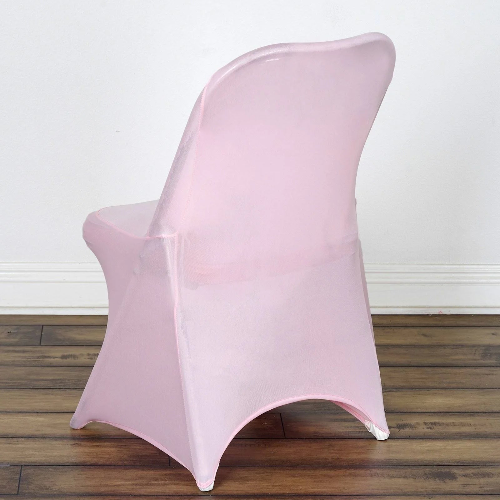 10 Pack Stretch Spandex Chair Covers Pink for Folding Chairs - Durable 160GSM Fitted Slipcovers