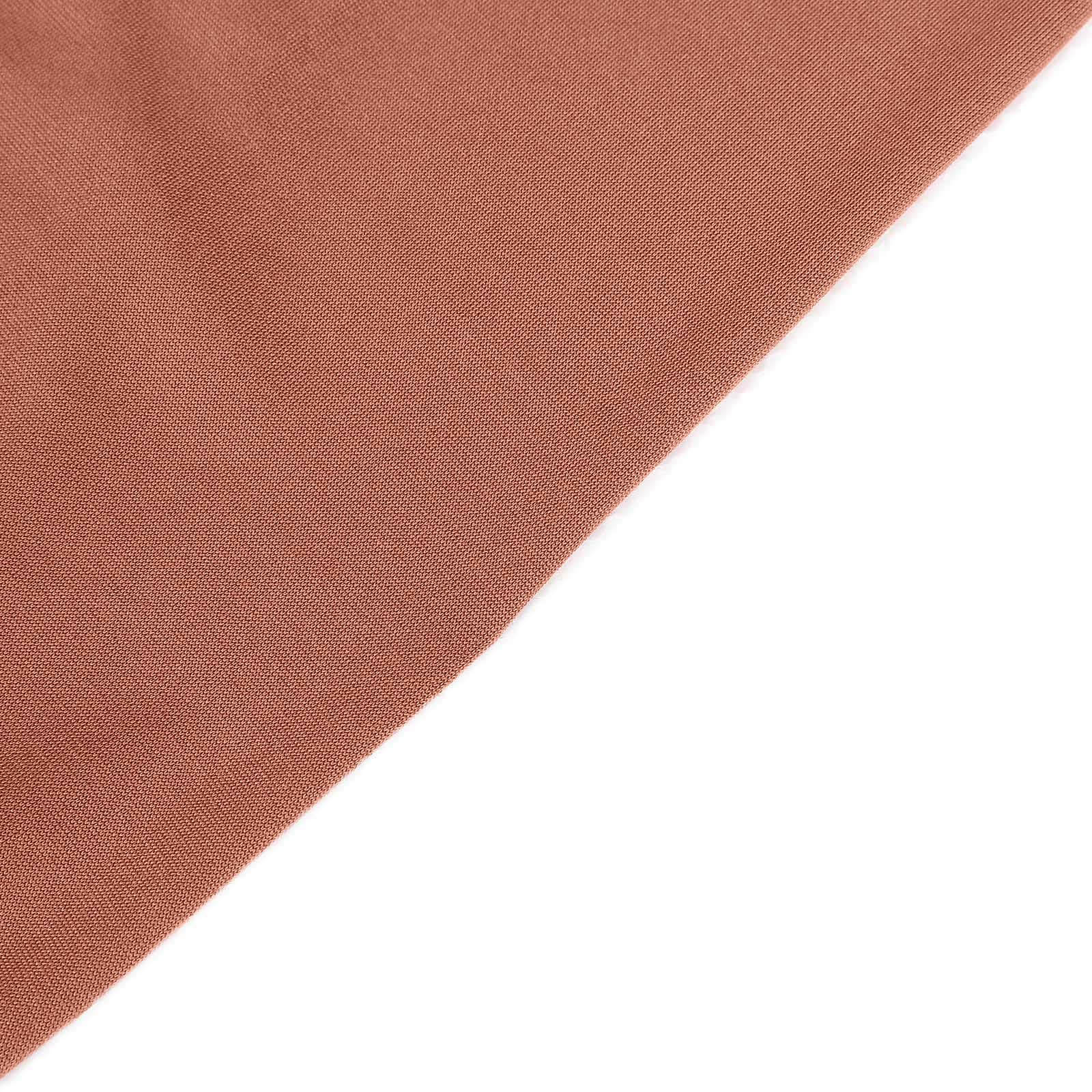 5 Pack Stretch Spandex Chair Sashes Terracotta (Rust) - Fitted Finish Two Ply Heavy Duty Chair Bands 5x12