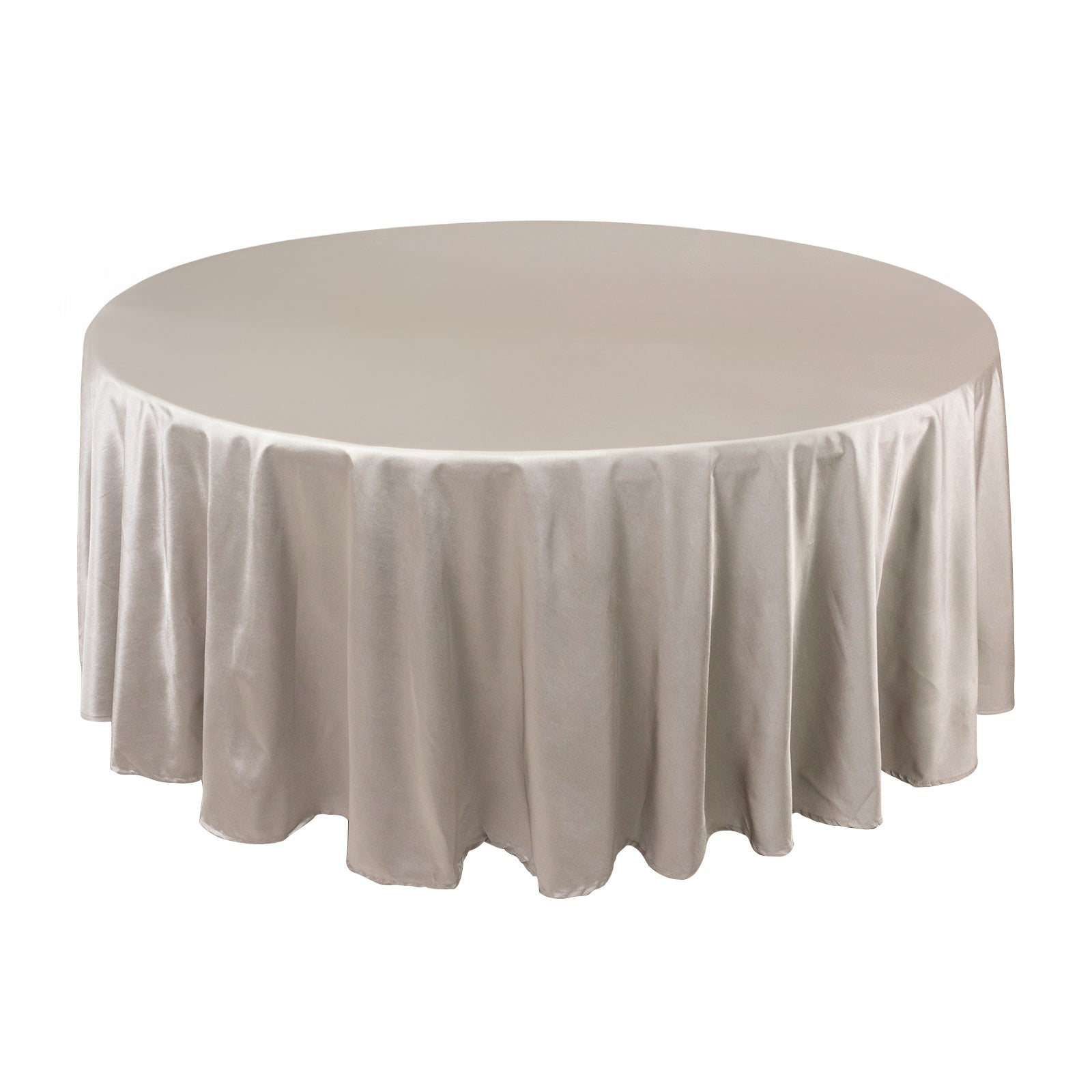 Premium Scuba Round 108 Tablecloth Shimmering Silver - Wrinkle Free & Stain Resistant Table Cover