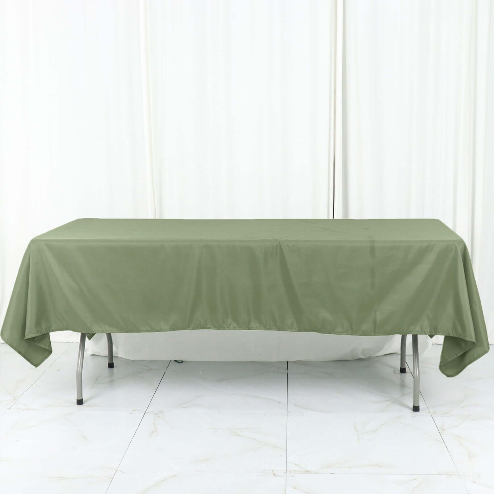 Polyester 60x126 Rectangle Tablecloth Dusty Sage Green - Wrinkle-Resistant Table Cover