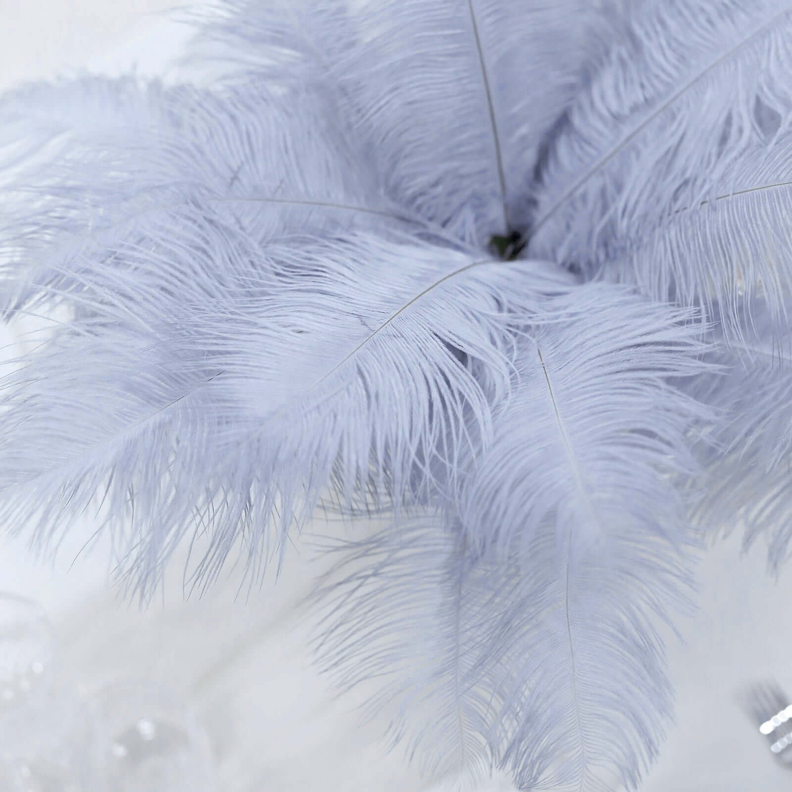 12 Pack 13-15 Dusty Blue Natural Plume Real Ostrich Feathers, DIY Centerpiece Fillers