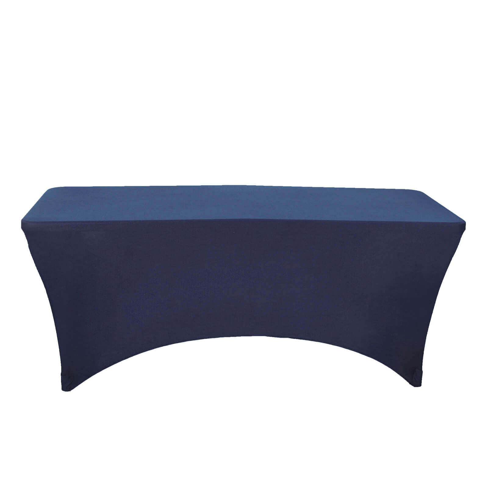 Stretch Spandex 96x30 Rectangle Table Cover Navy Blue - Durable Form-Fitting Tablecloth