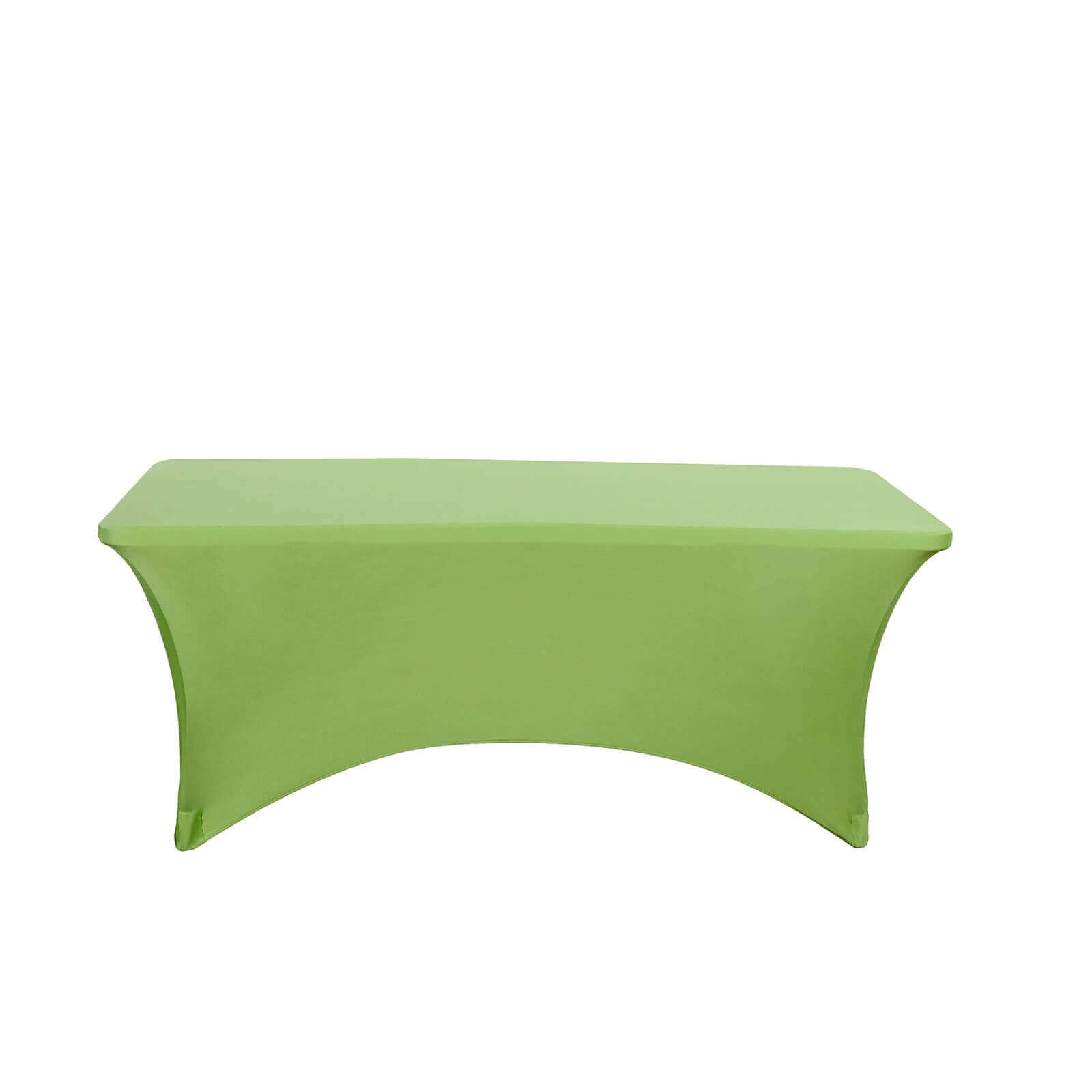 Stretch Spandex 6ft Rectangle Tablecloth Apple Green - Durable Form-Fitting Table Cover