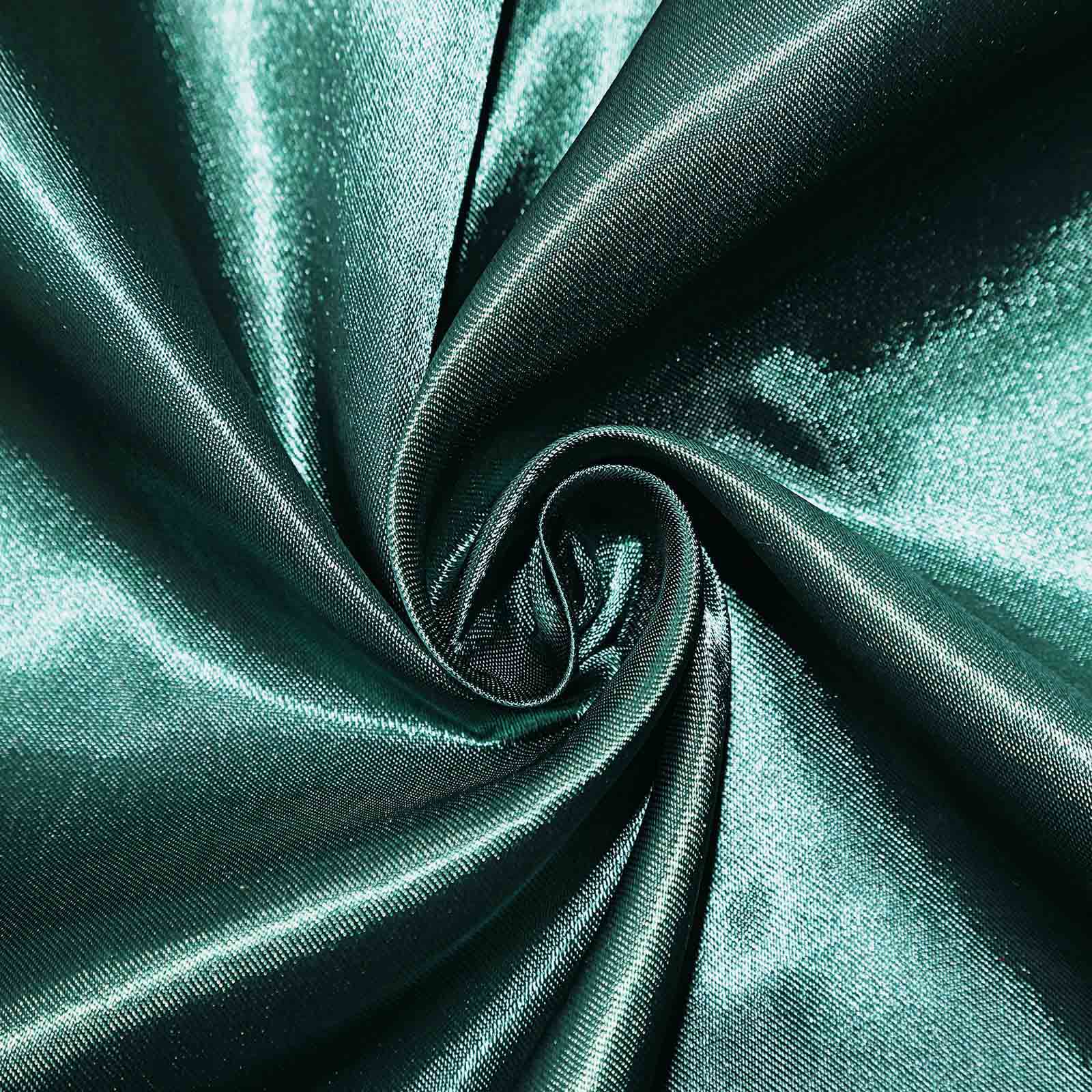 Satin 72x72 Table Overlay Square Tablecloth Hunter Emerald Green - Smooth Finish Table Cover