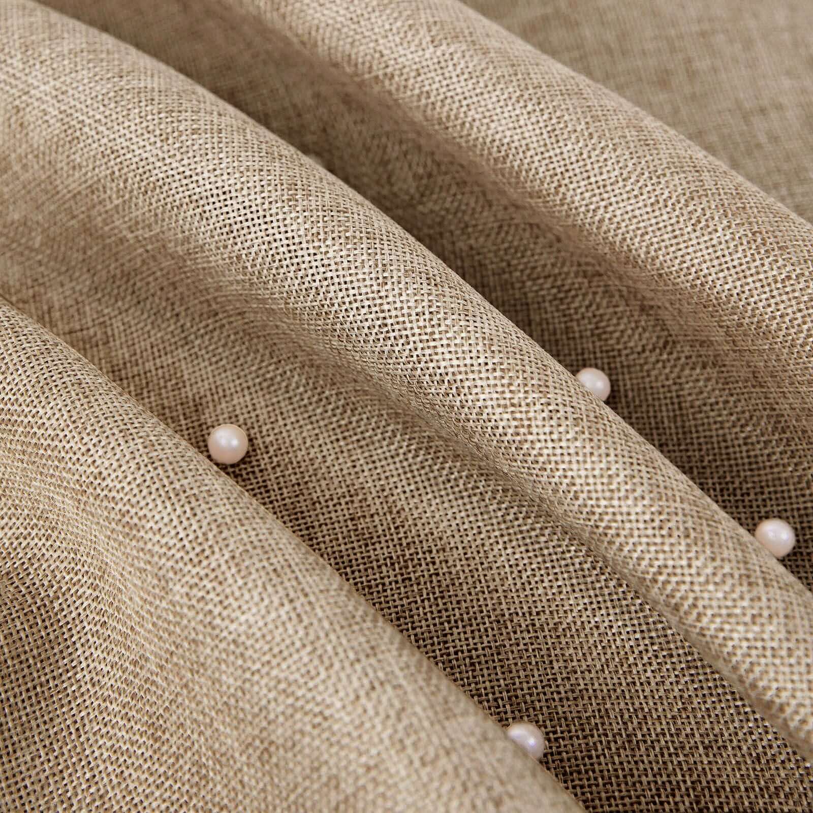 54x10 Yards Natural faux Burlap Fabric Roll, Jute Linen DIY Fabric Bolt