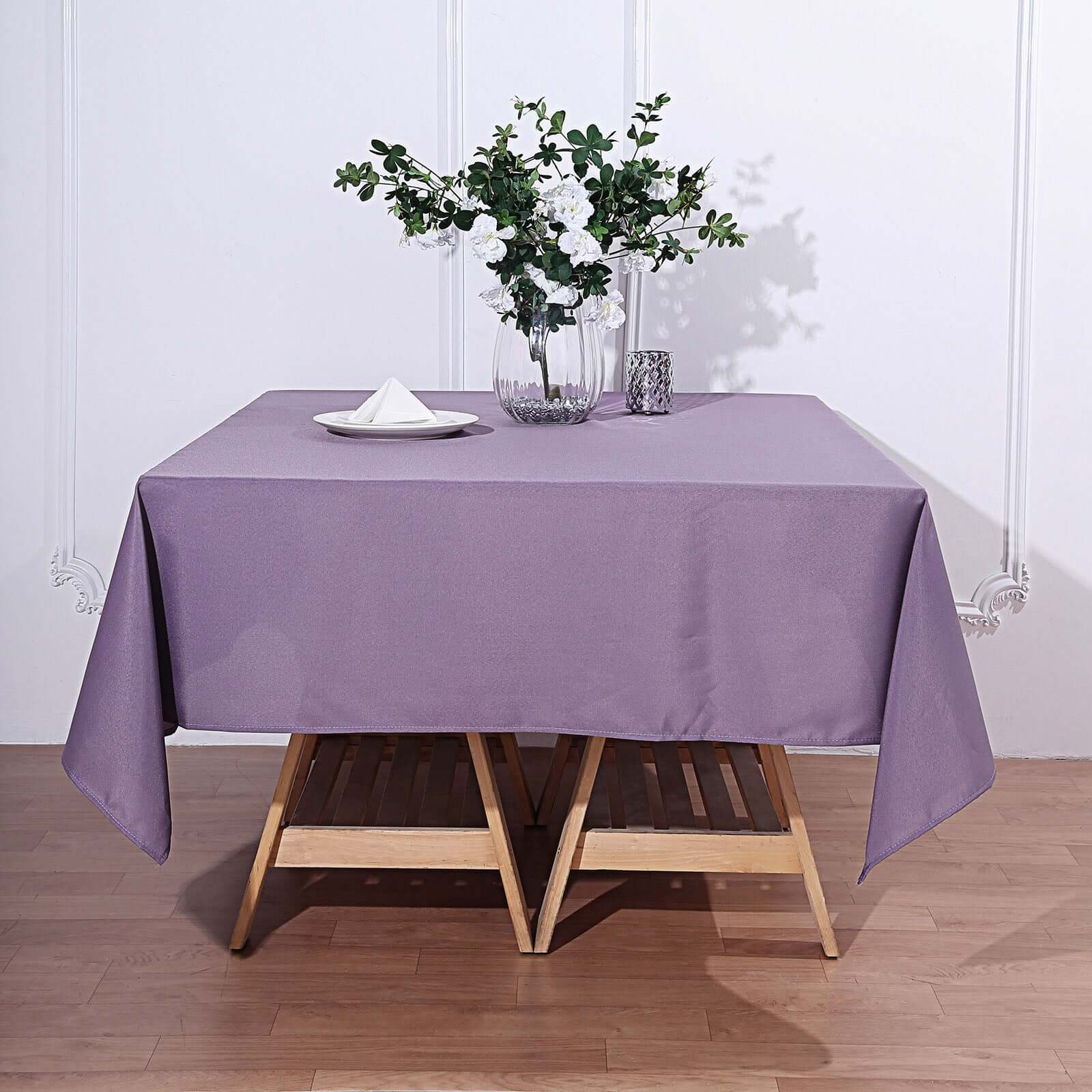 Polyester Square 70x70 Tablecloth Violet Amethyst - Wrinkle-Resistant & Durable Table Cover