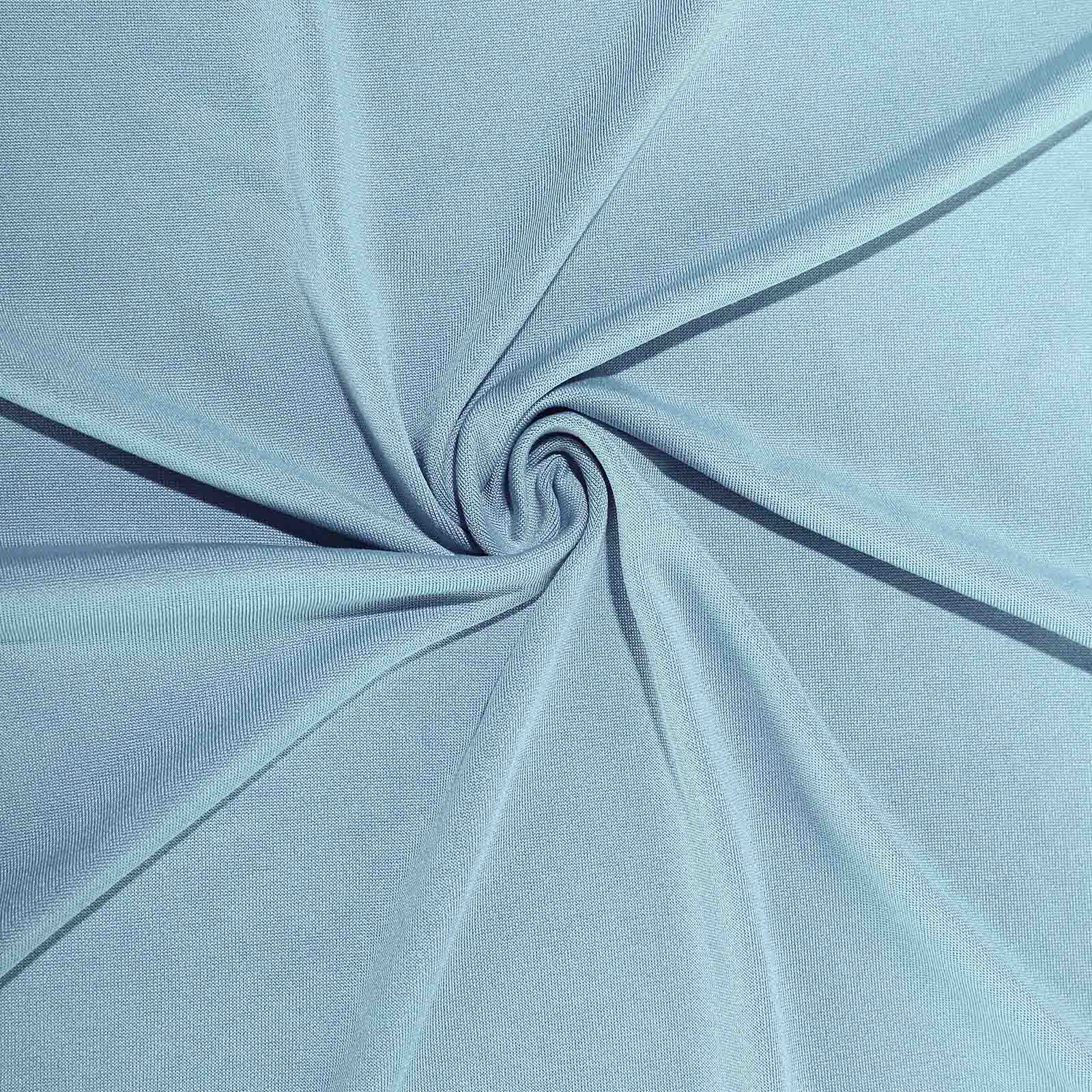 Stretch Spandex 96x30 Rectangle Table Cover Dusty Blue - Durable Form-Fitting Tablecloth