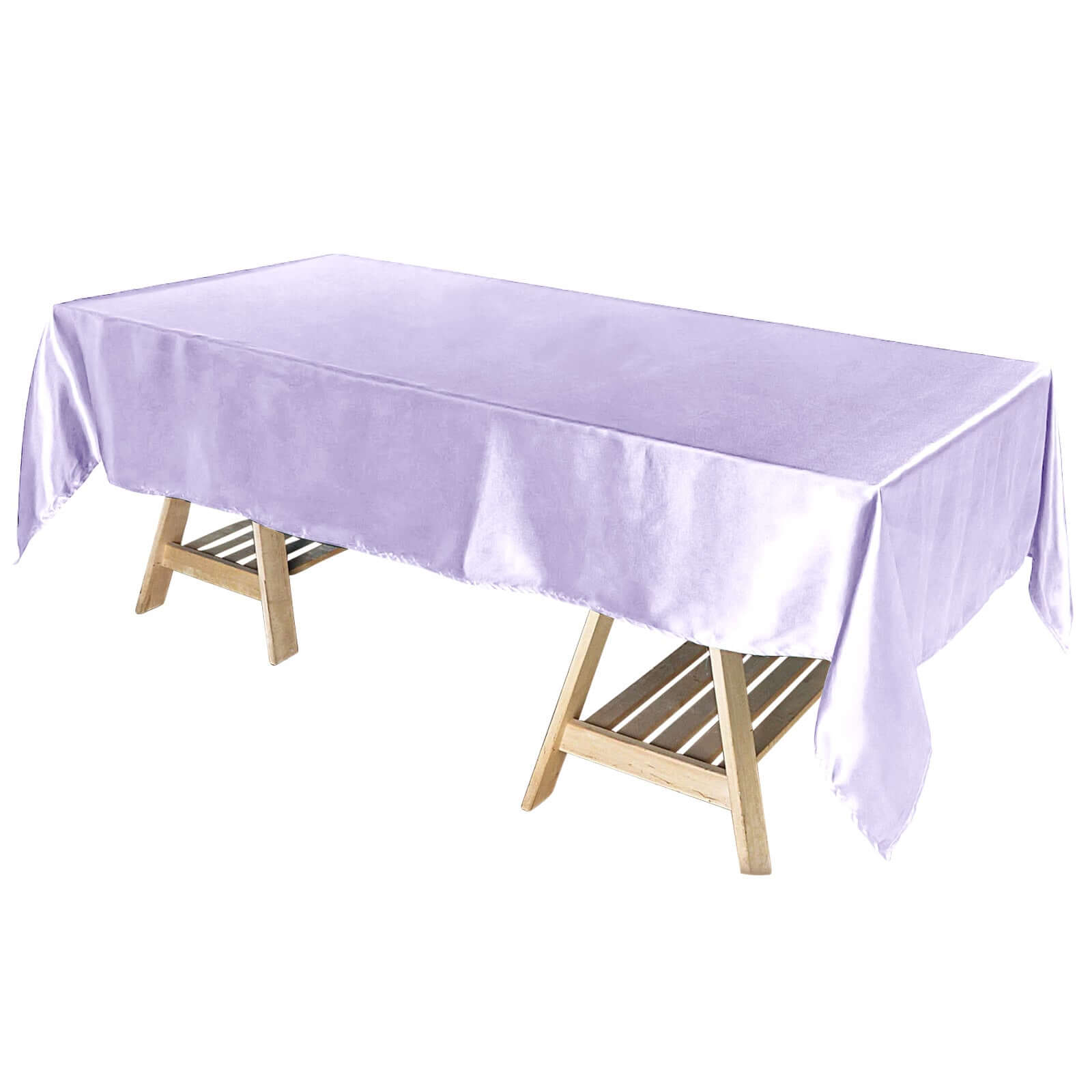 Satin Rectangular 60x102 Tablecloth Lavender Lilac - Smooth and Lustrous Table Cover