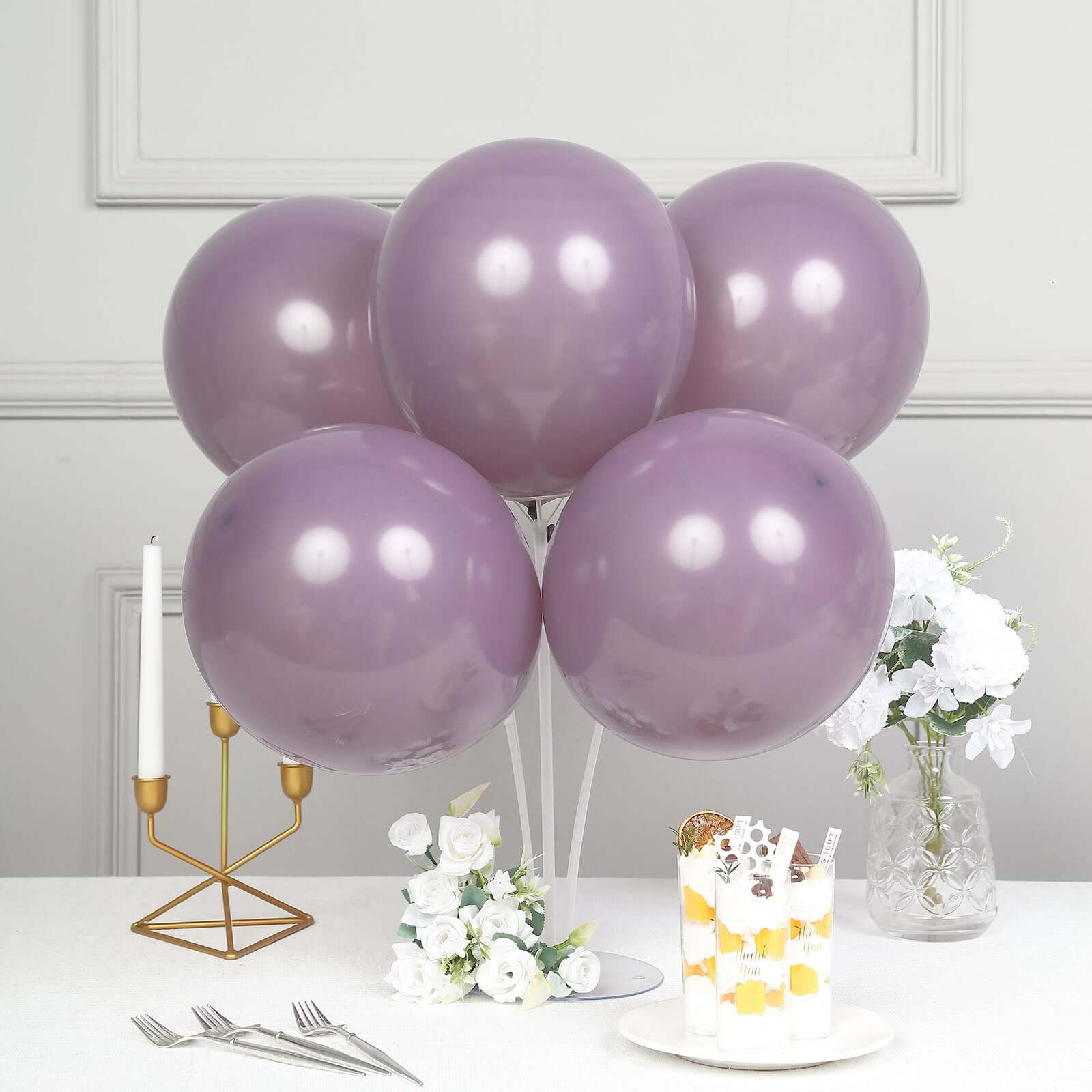 25 Pack 12 Matte Pastel Violet Amethyst Helium Air Latex Party Balloons