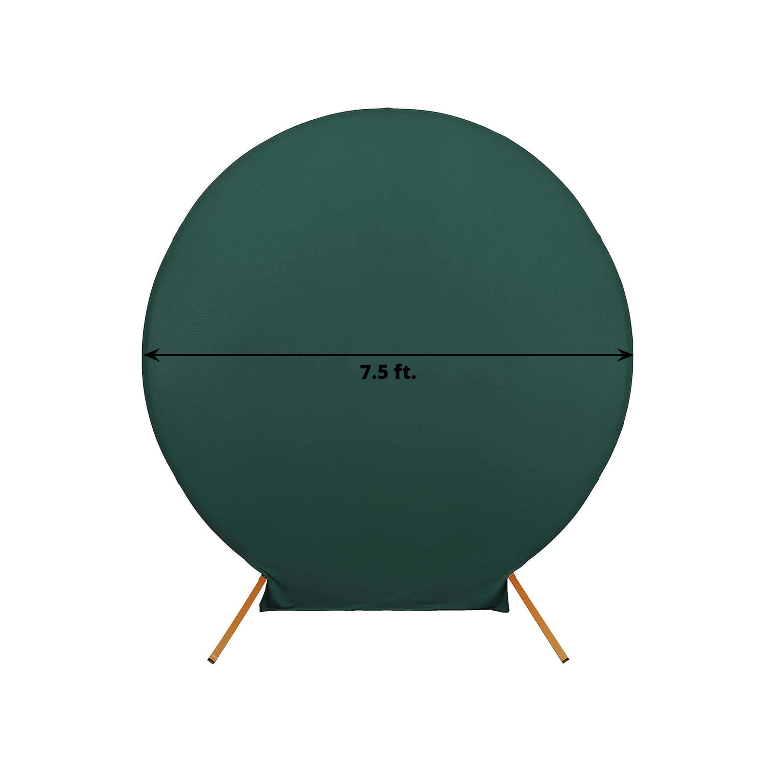 7.5ft Matte Hunter Emerald Green Round Spandex Fit Party Backdrop Stand Cover