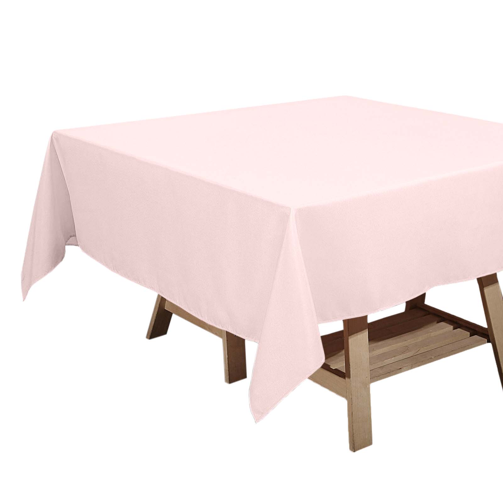 Polyester Square 70x70 Tablecloth Blush - Wrinkle-Resistant & Durable Table Cover