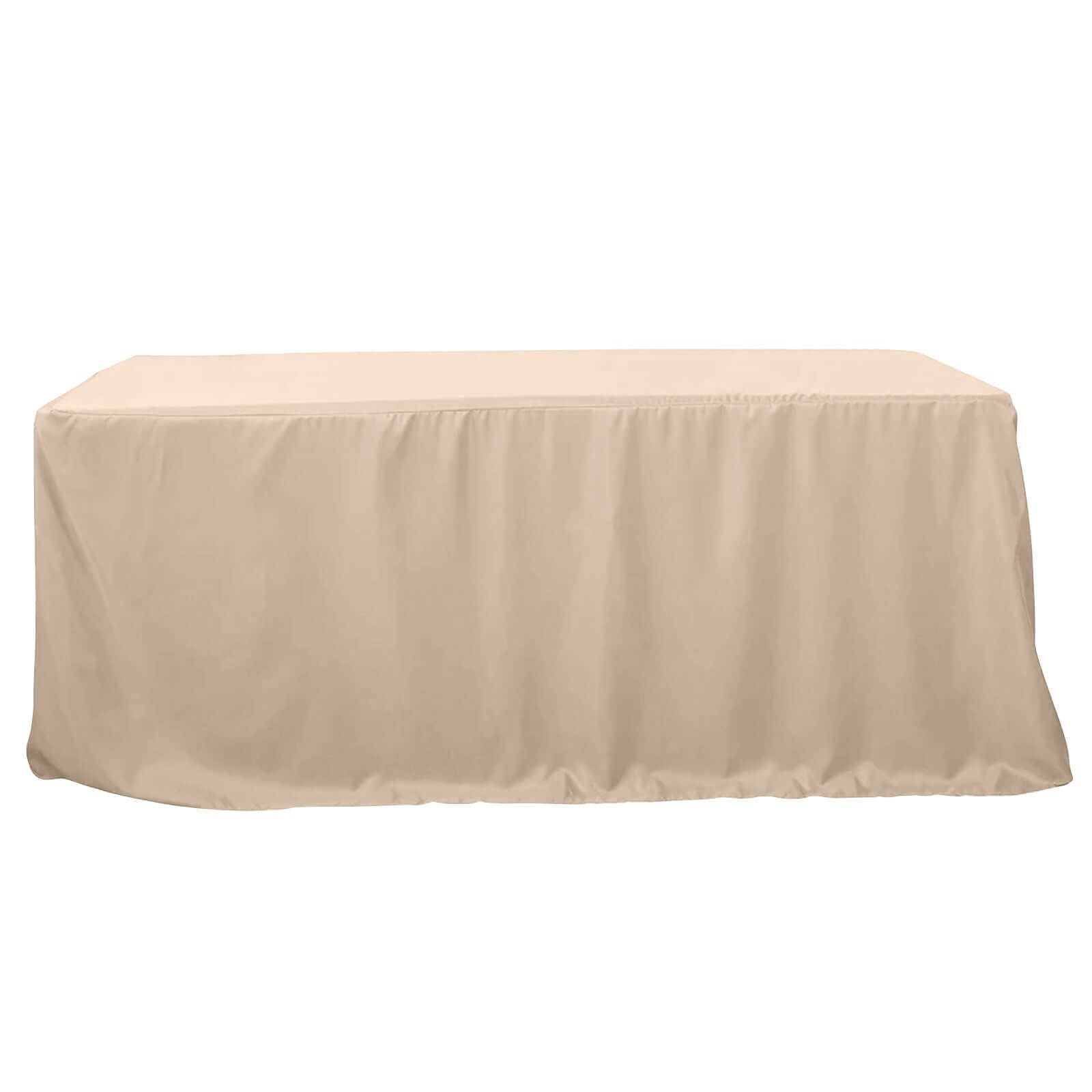 Fitted Polyester 96x30 Rectangle Tablecloth Nude - Durable and Easy to Maintain Table Cover