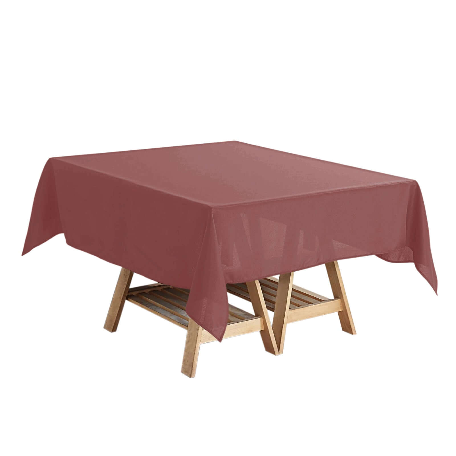 Polyester Square 54x54 Tablecloth Cinnamon Rose - Wrinkle-Resistant & Durable Table Cover