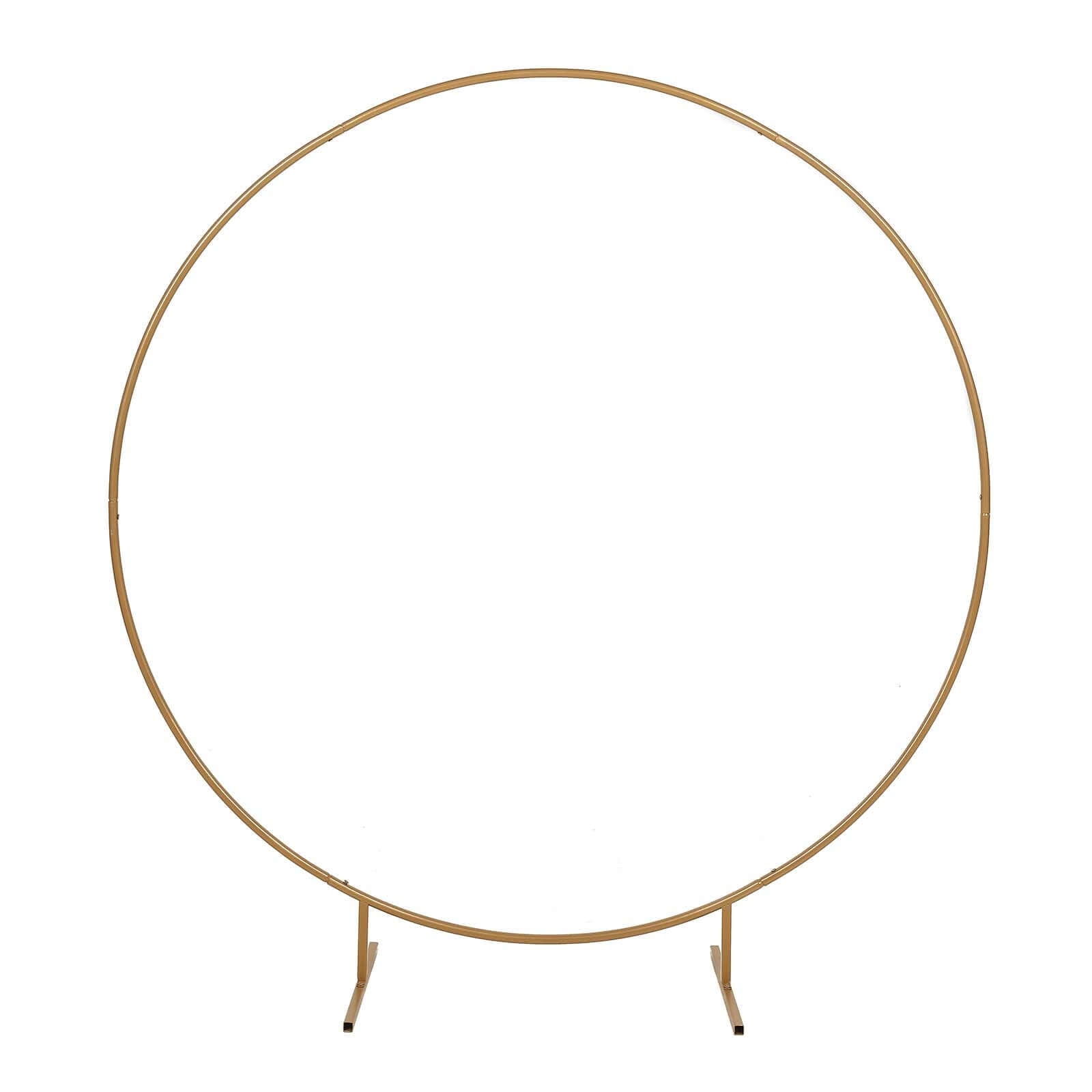 4ft Gold Metal Floral Hoop Frame Table Centerpiece, Round Arch Wedding Cake Display Stand