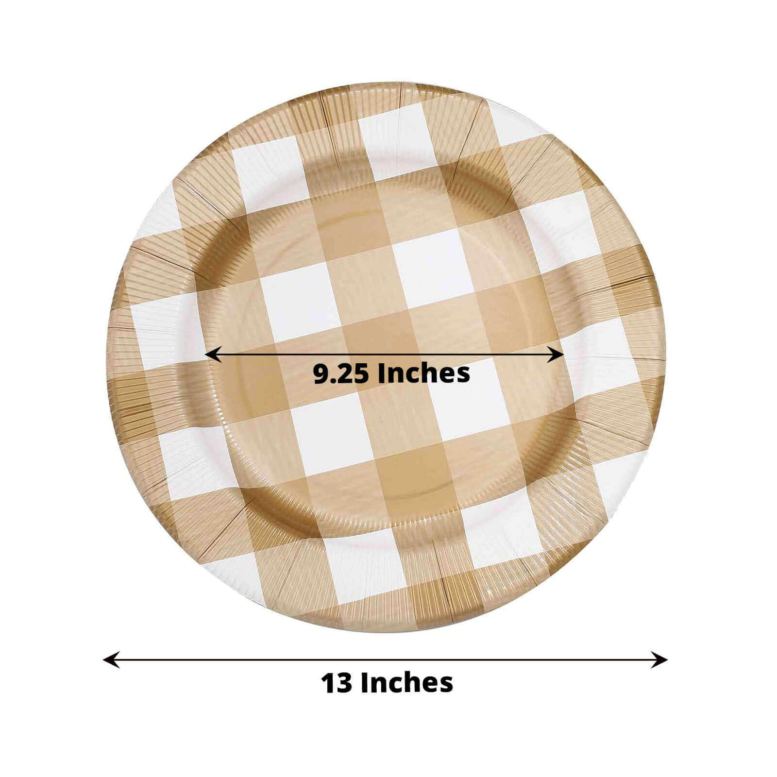 10-Pack Disposable Table Placemats in Gold/White with Buffalo Plaid Design - Checkered 50GSM Cardboard Placemats for Events & Outdoor Gatherings 13