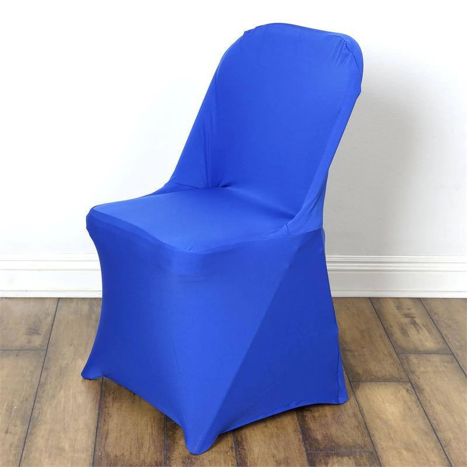 10 Pack Stretch Spandex Chair Covers Royal Blue for Folding Chairs - Durable 160GSM Fitted Slipcovers