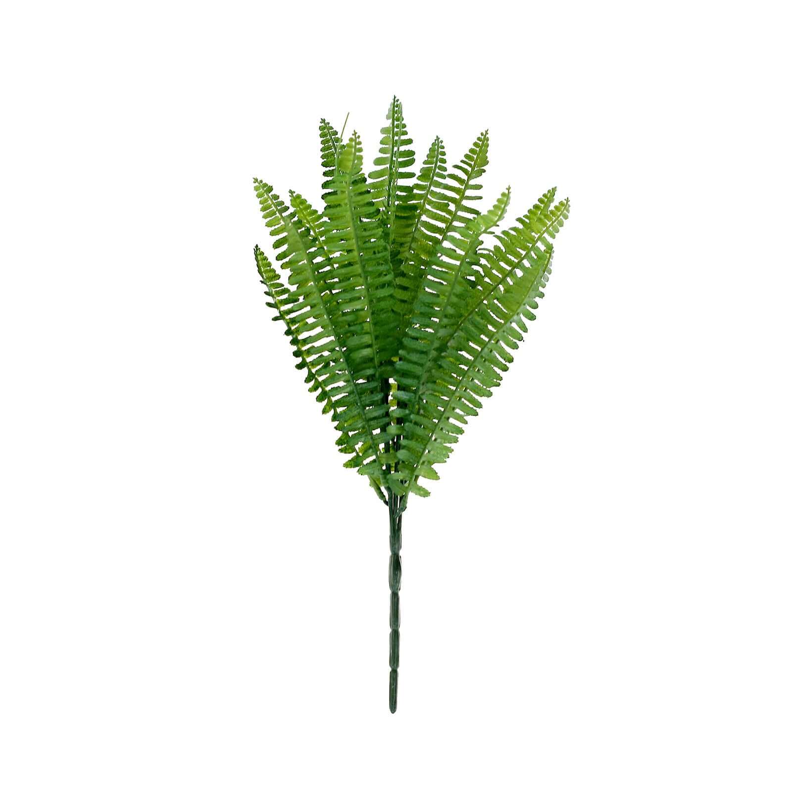 2 Stems 18 Green Artificial Boston Fern Leaf Plant Indoor Faux Spray