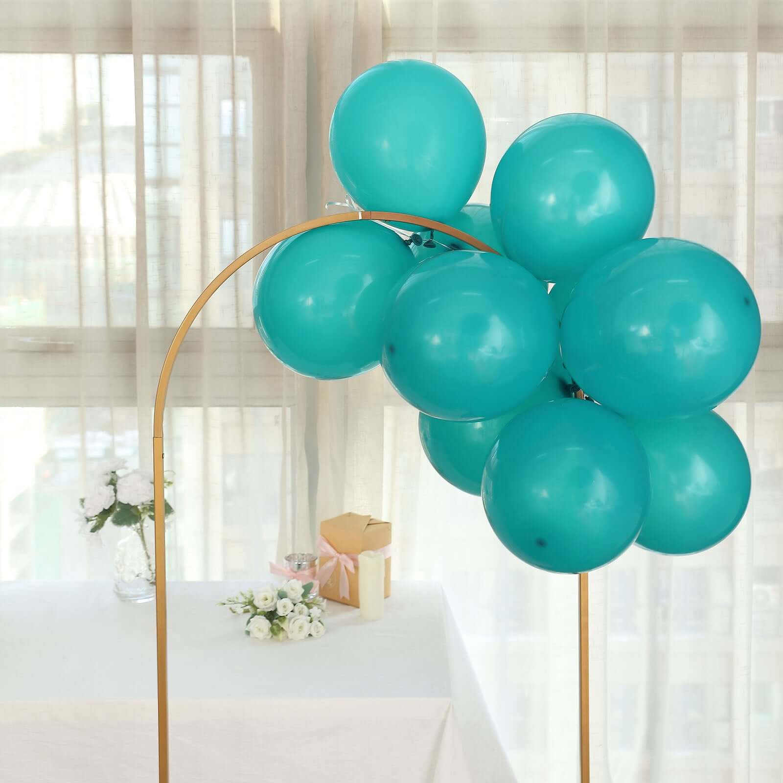 25 Pack 12 Matte Pastel Peacock Teal Helium Air Latex Party Balloons