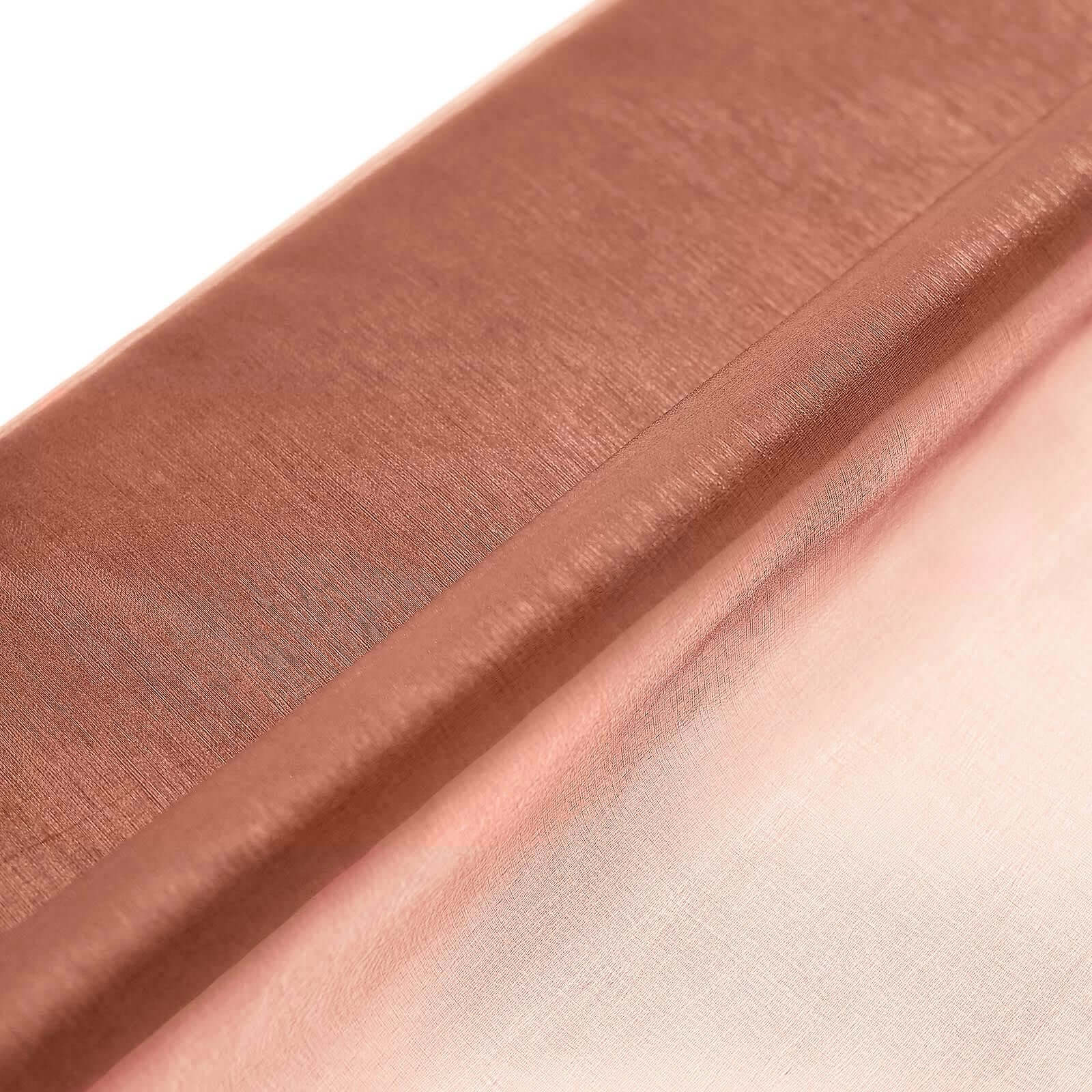 54x10yd Terracotta (Rust) Solid Sheer Chiffon Fabric Bolt, DIY Voile Drapery Fabric